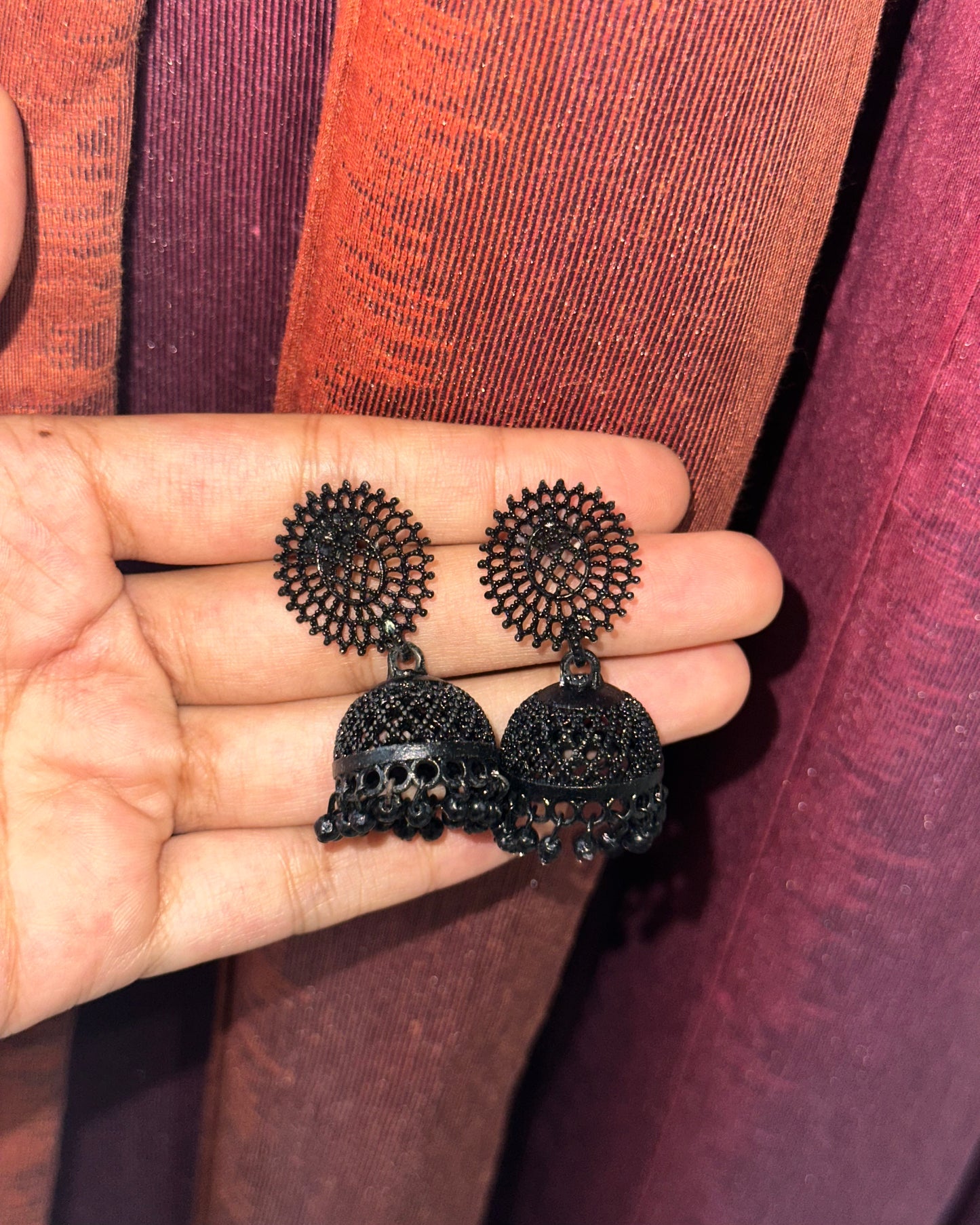 Black jhumkas