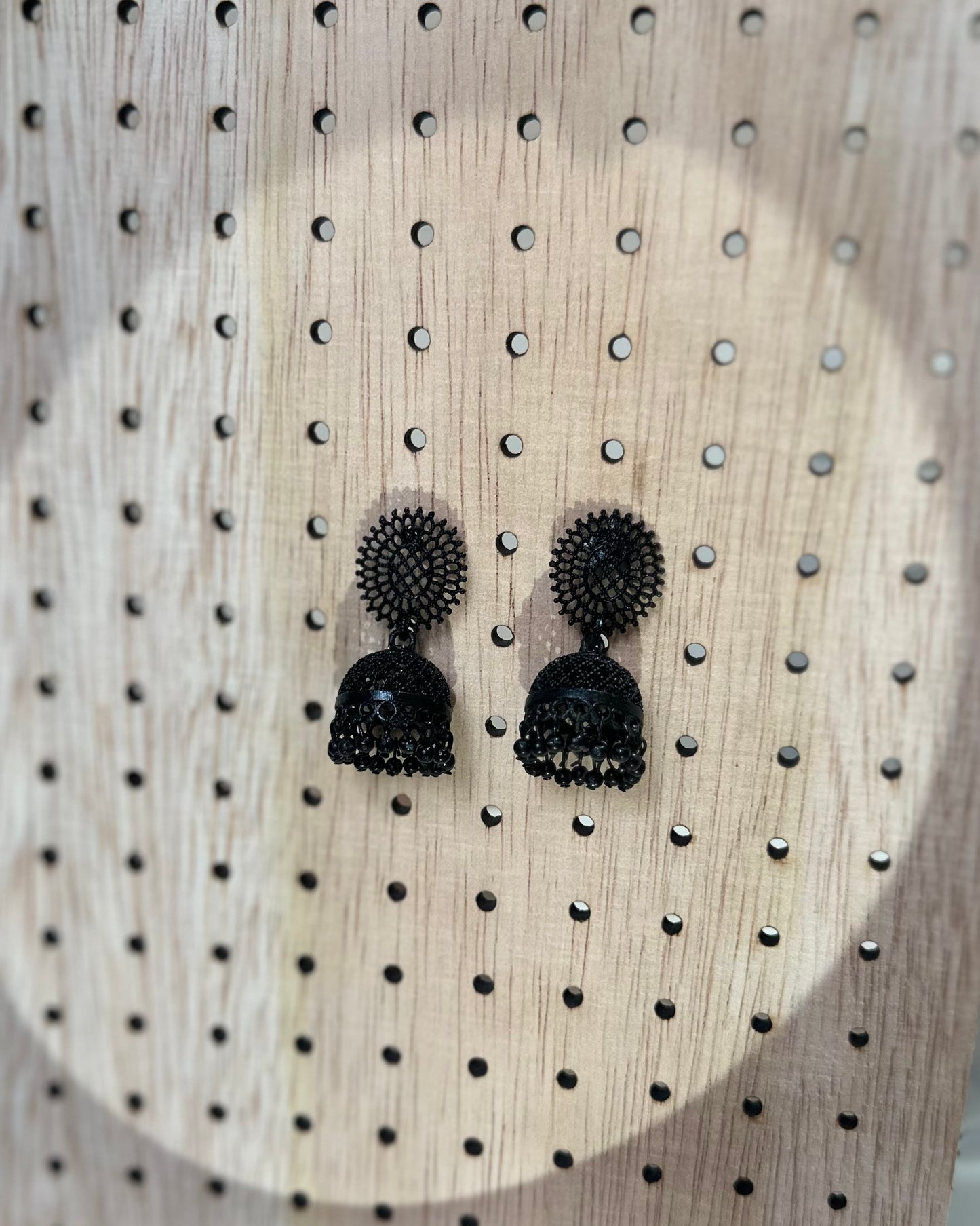 Black jhumkas