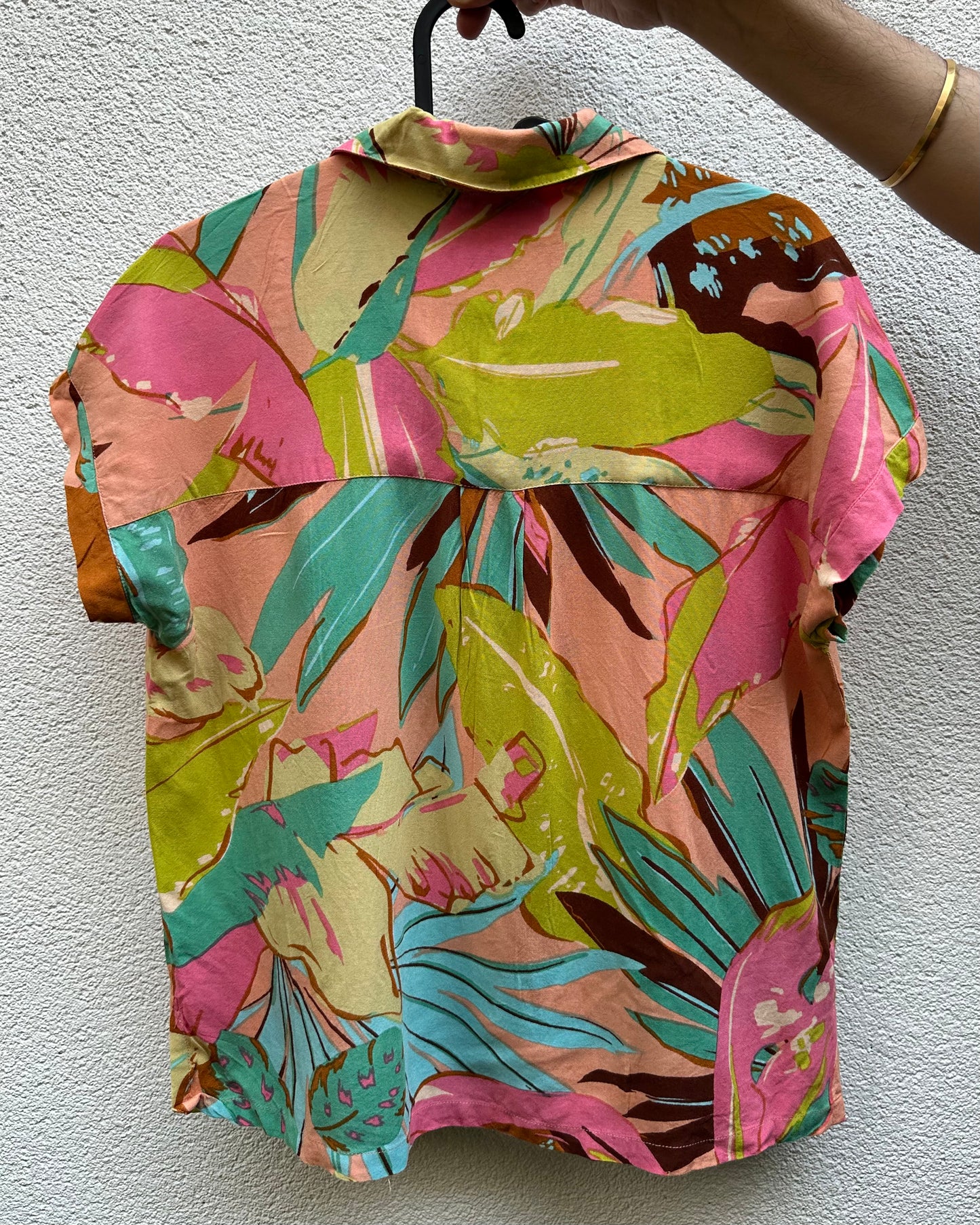 Abstract floral print shirt
