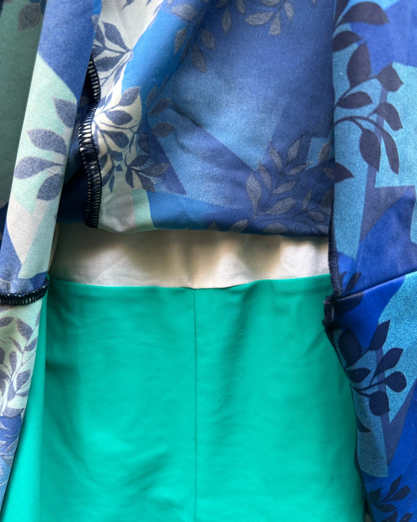 Blue and green swimsuit
