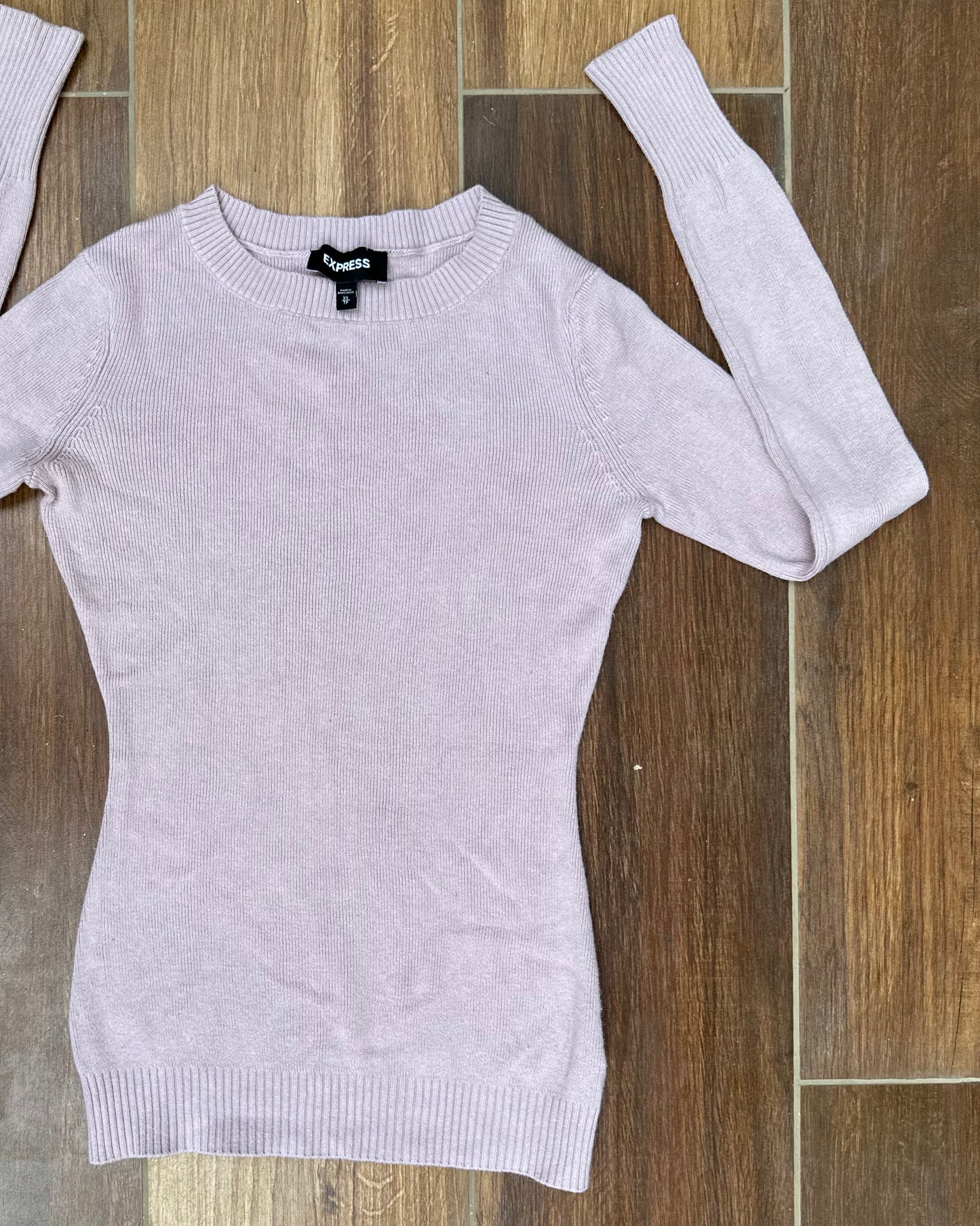 Dust pink knit top