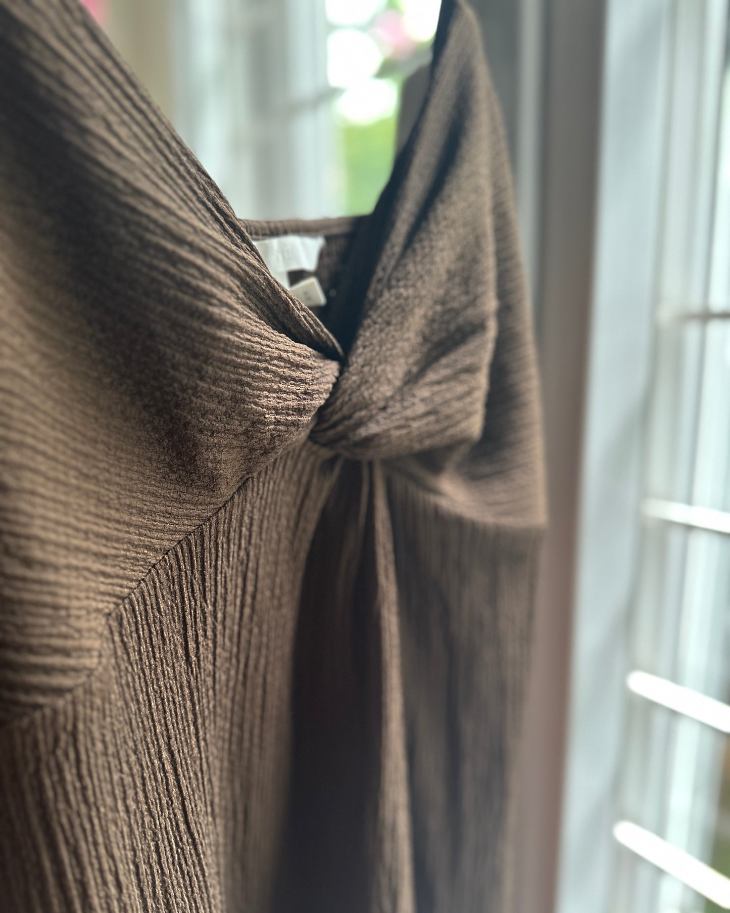 Brown midi dress