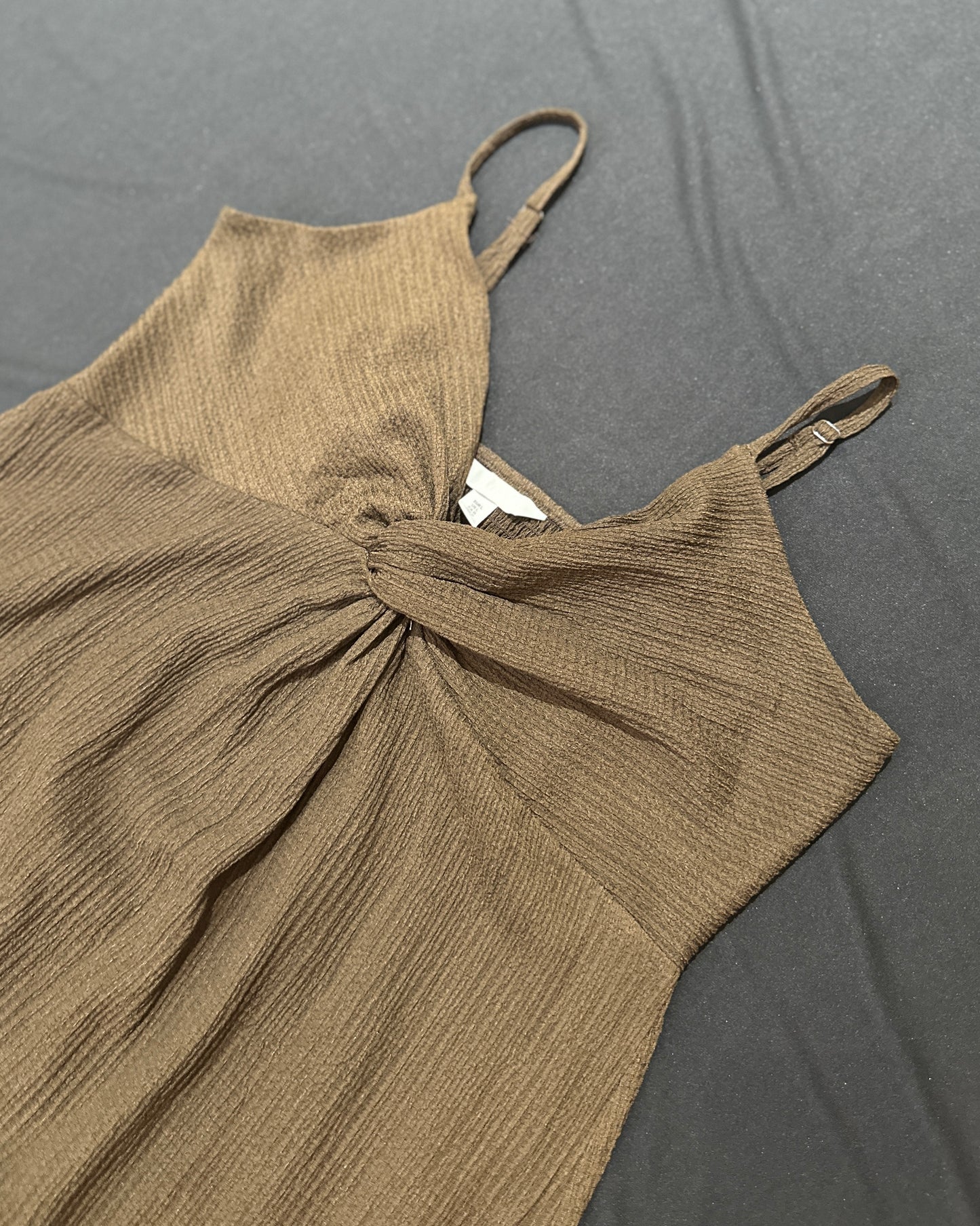 Brown midi dress