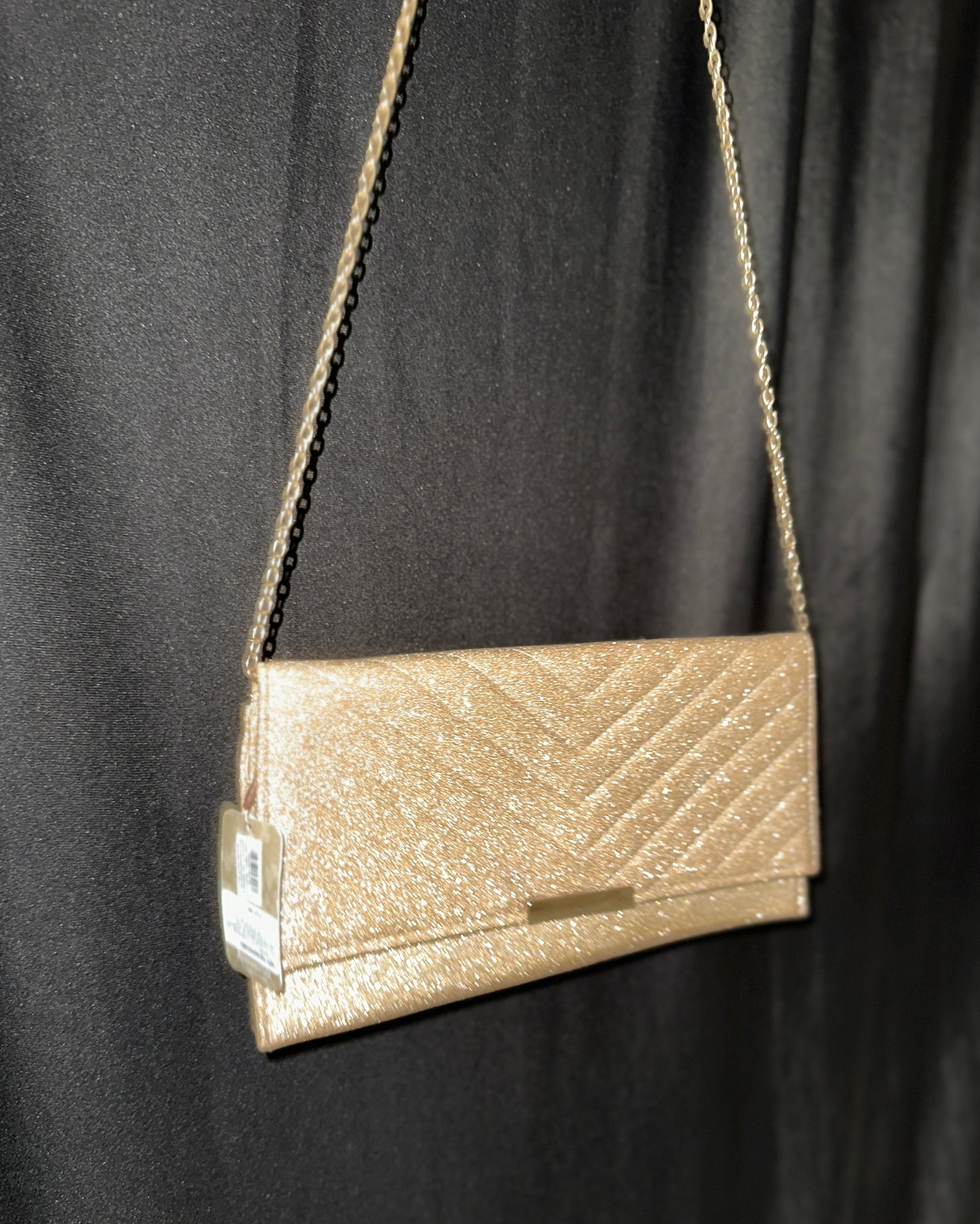 Gold-toned embellished clutch