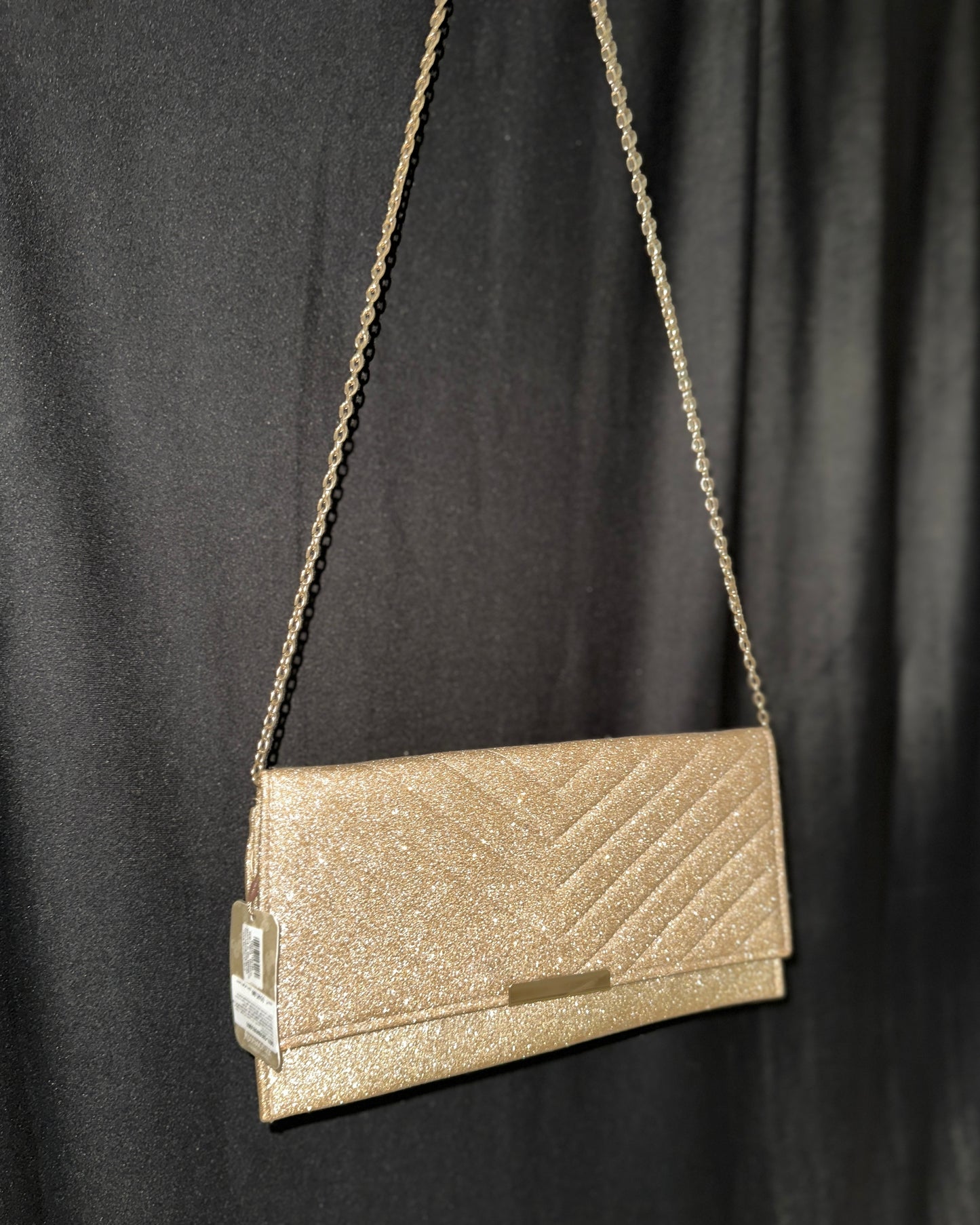 Gold-toned embellished clutch