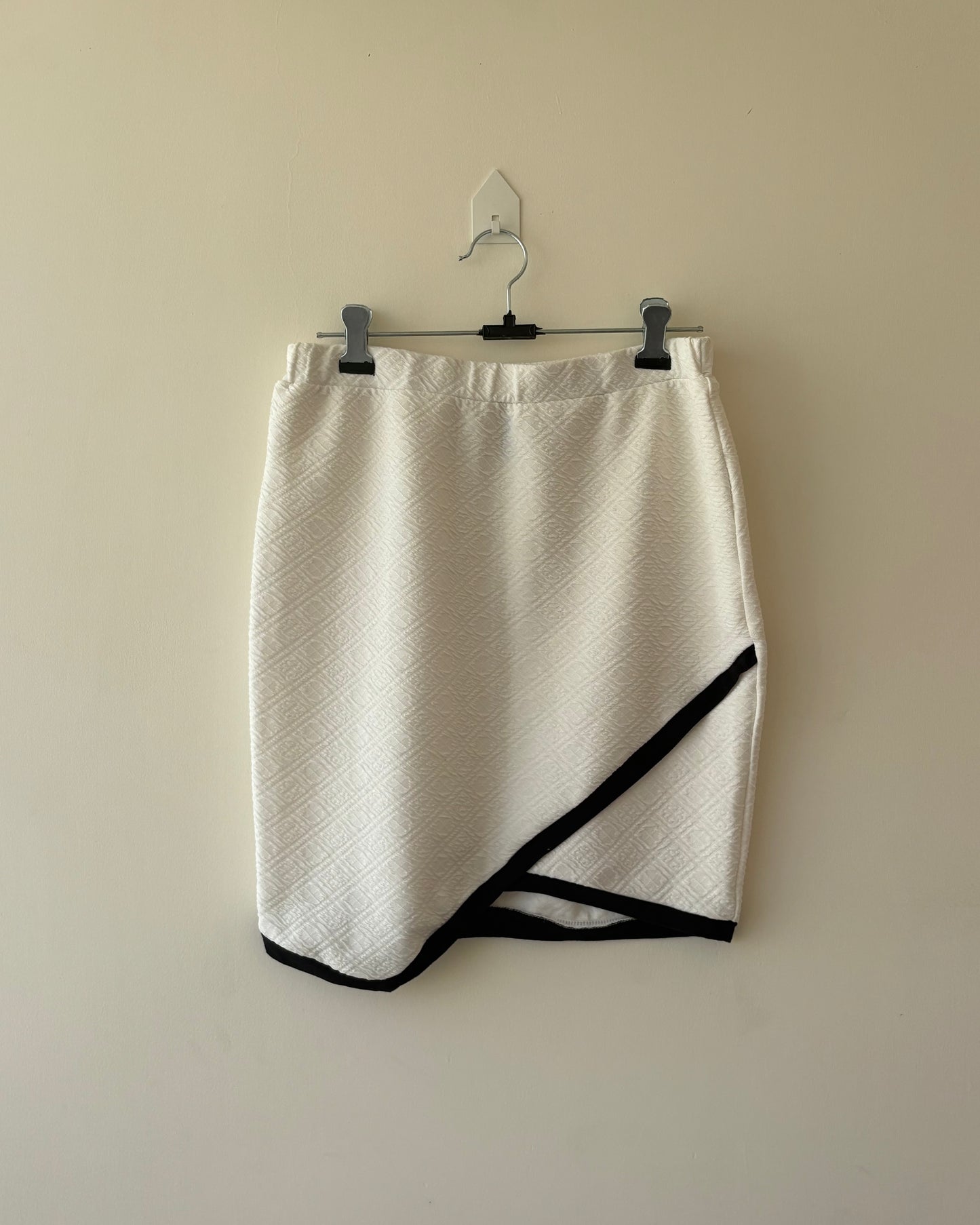Black and white mini skirt co-ord set