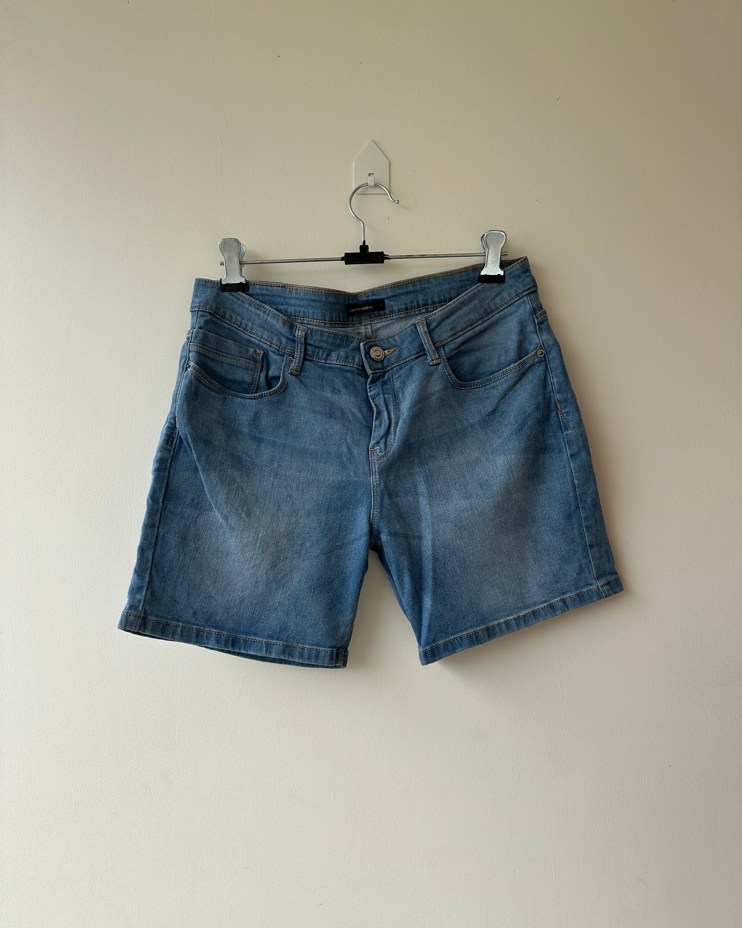 Blue denim shorts