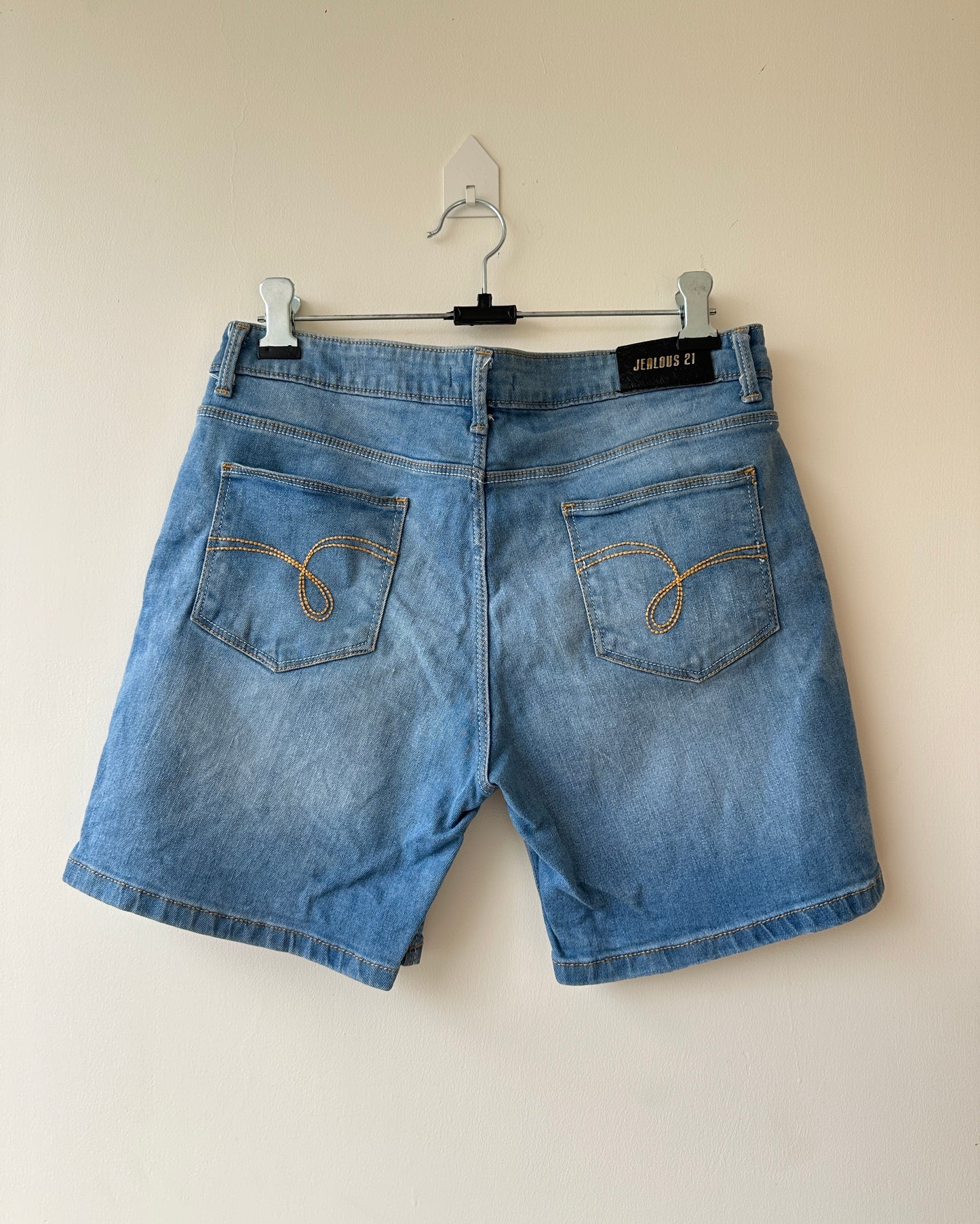 Blue denim shorts