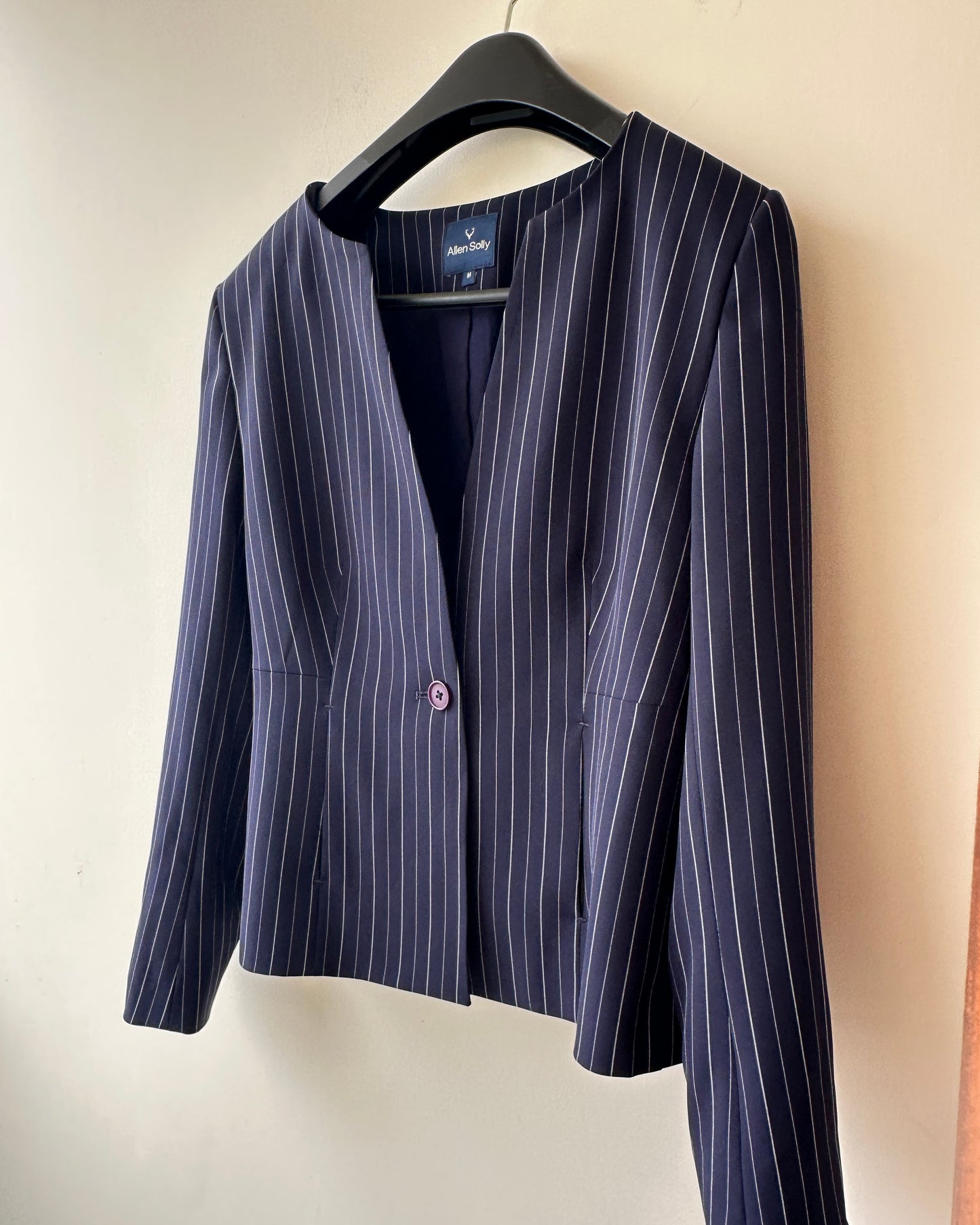 Navy blue striped blazer