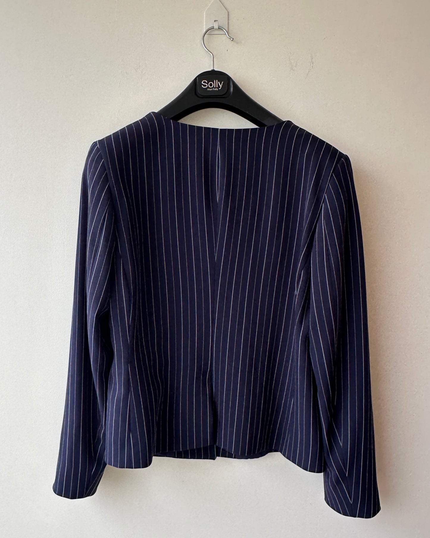 Navy blue striped blazer