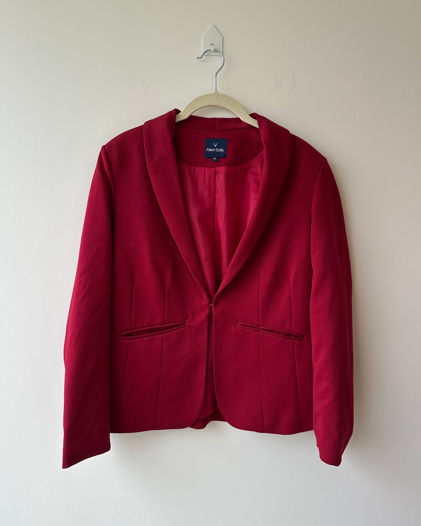 Red blazer with front pockets
