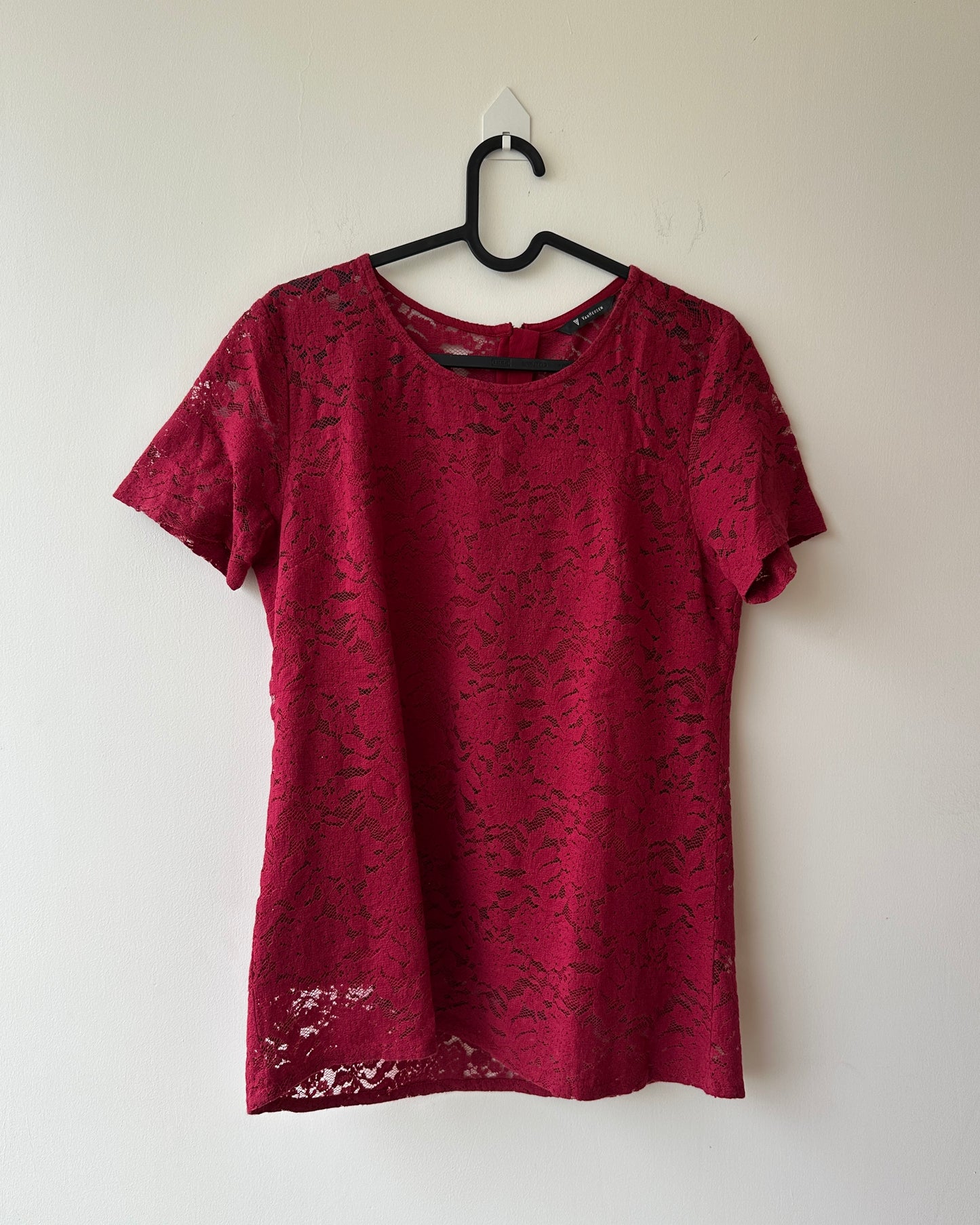 Red lace top