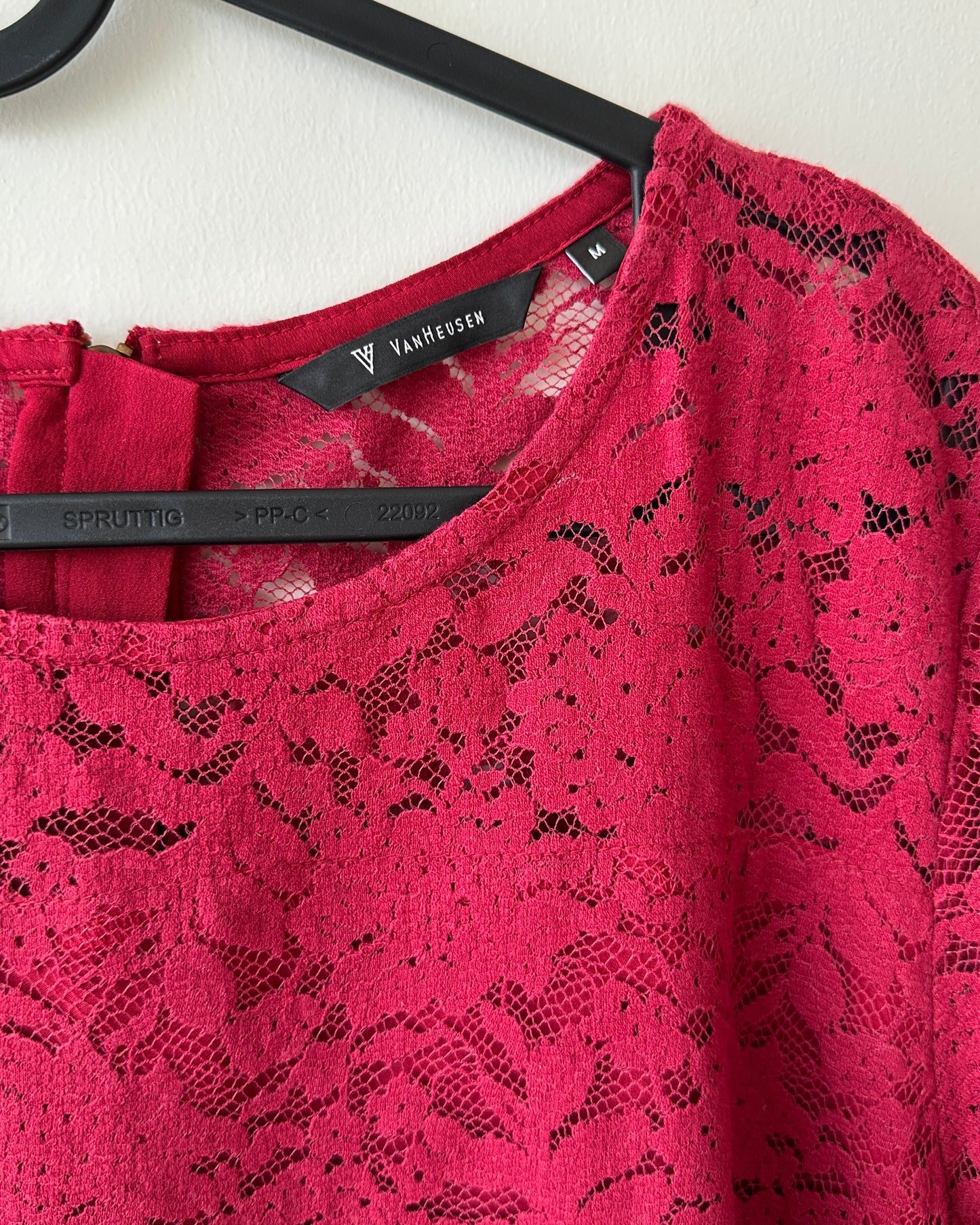 Red lace top