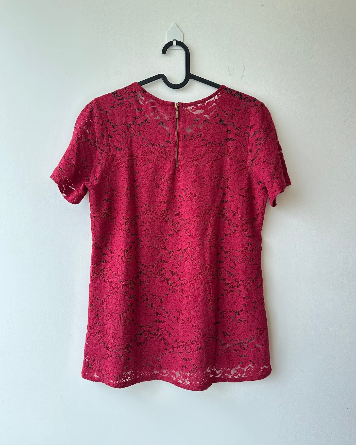 Red lace top