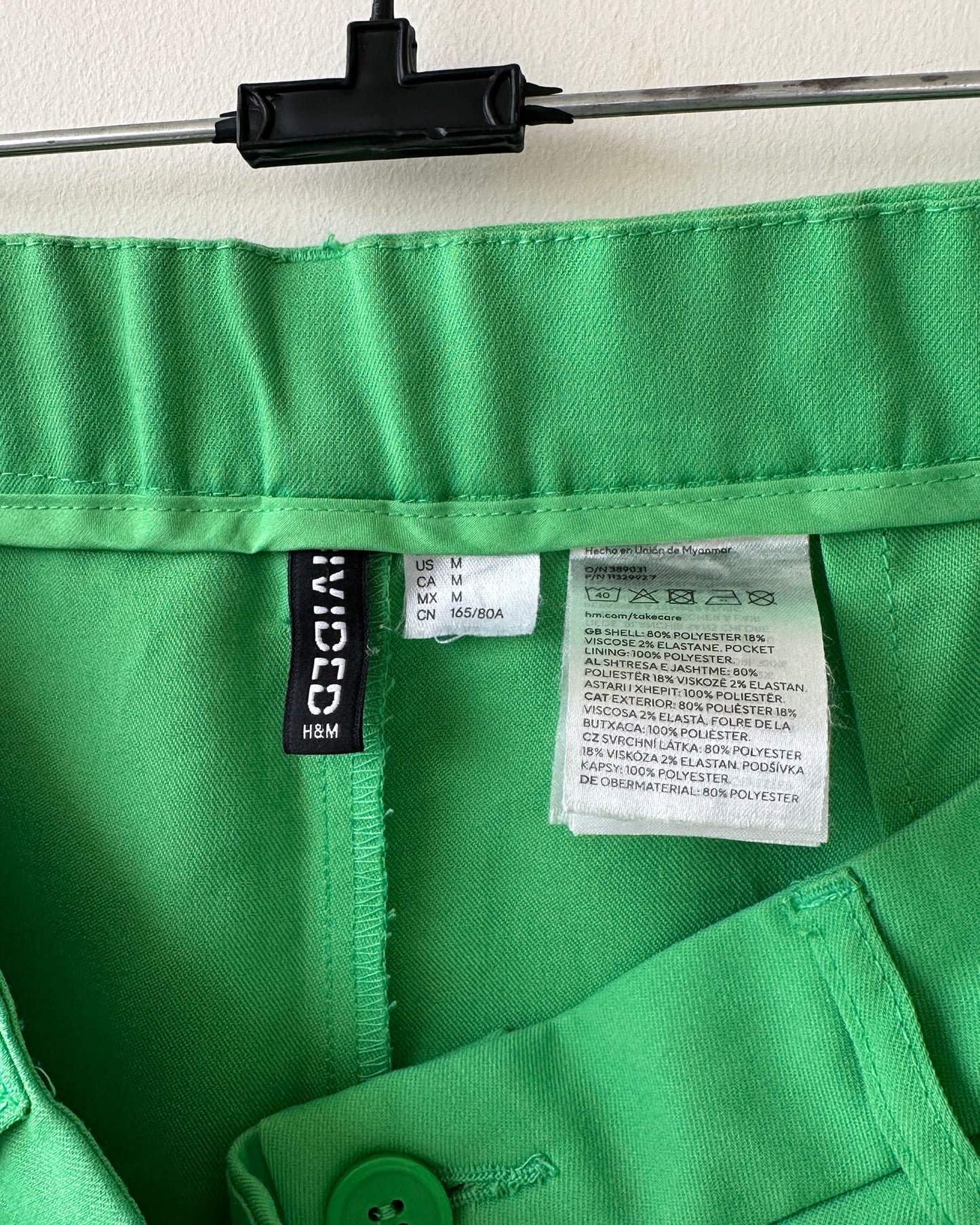 Green bermuda shorts