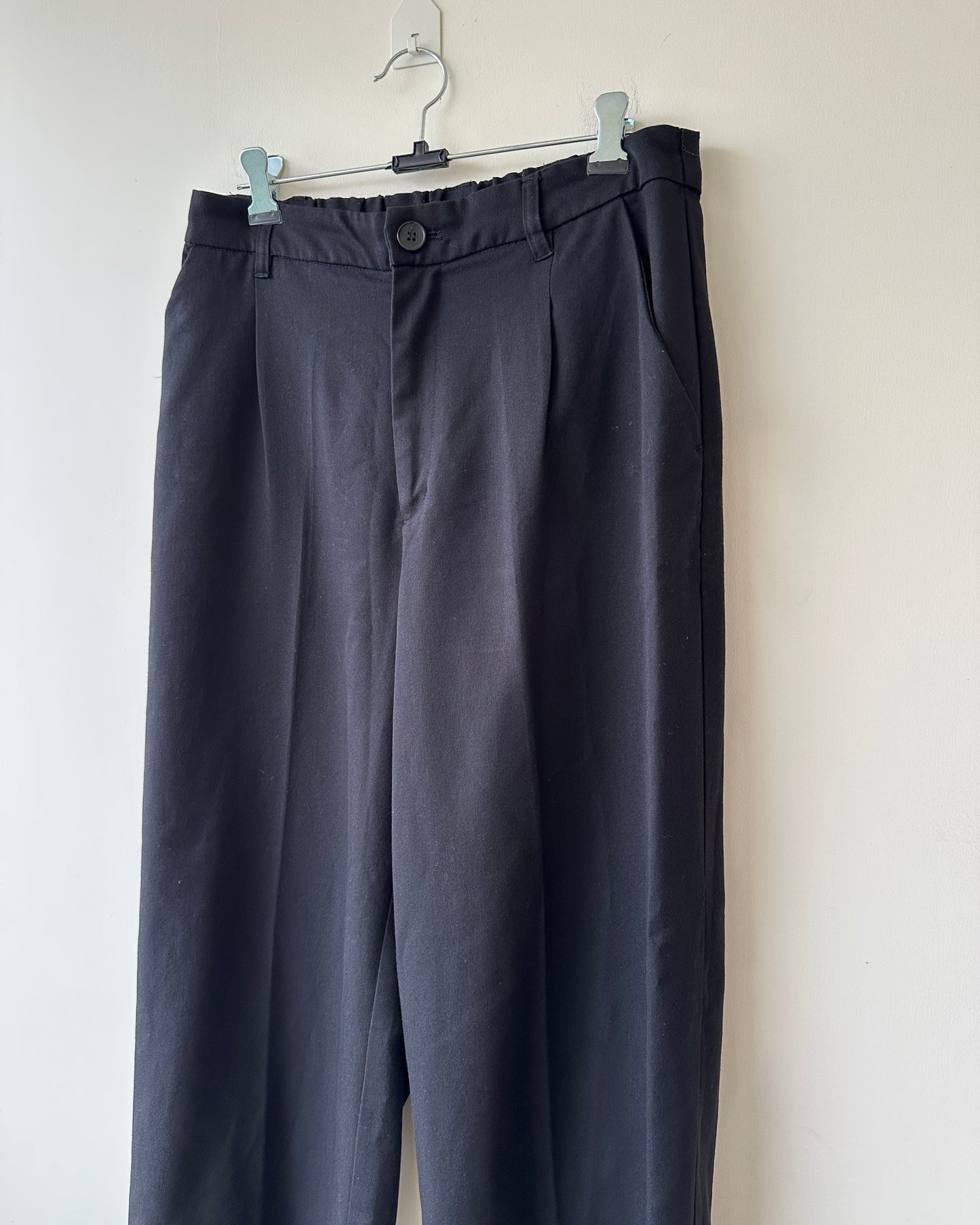 Black full length trousers