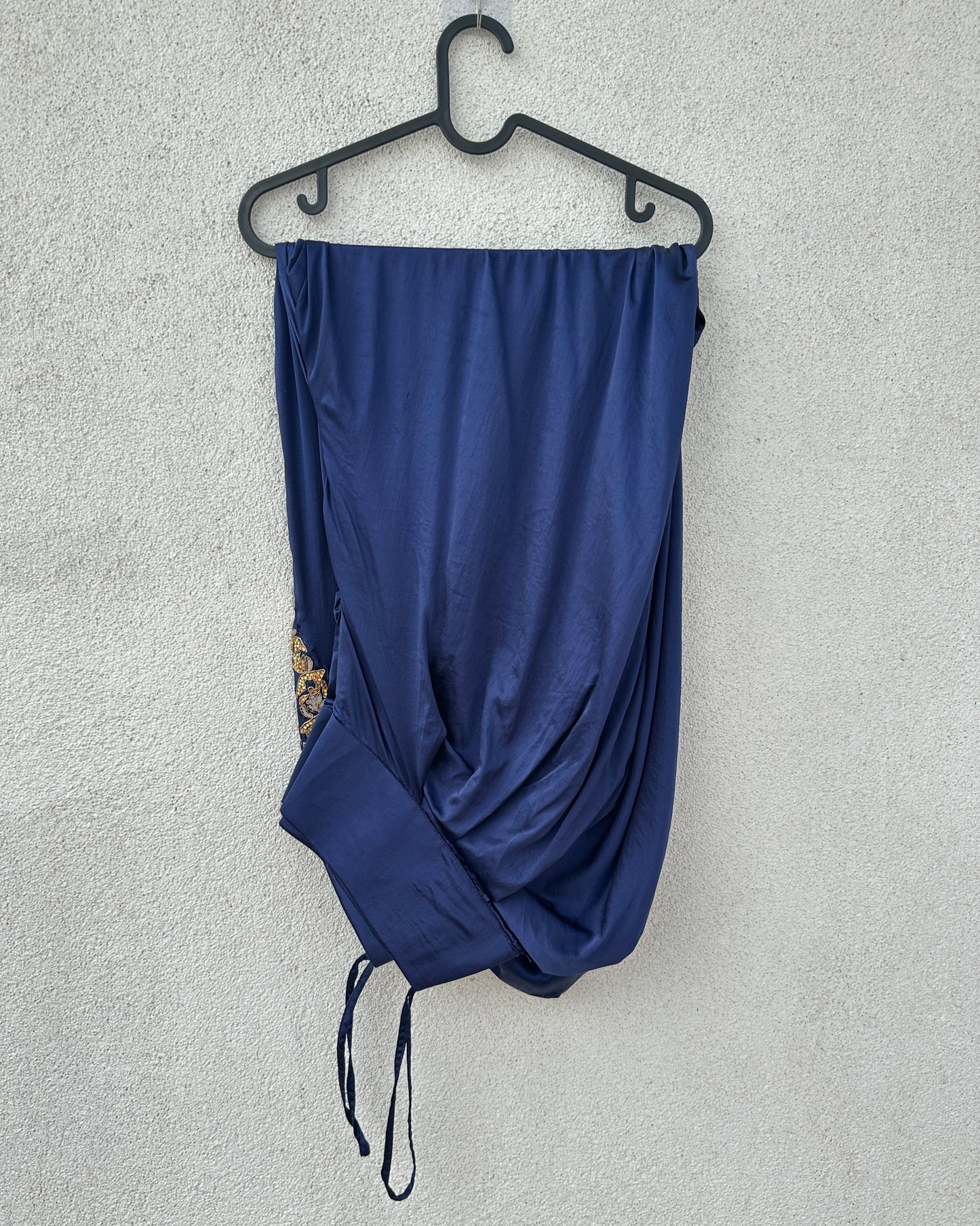 Woven blue silk salwar set (3 pcs)