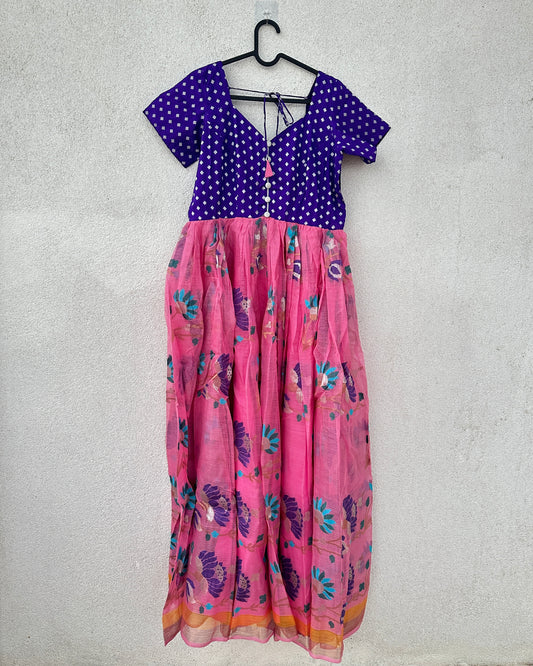 Purple and pink kota salwar