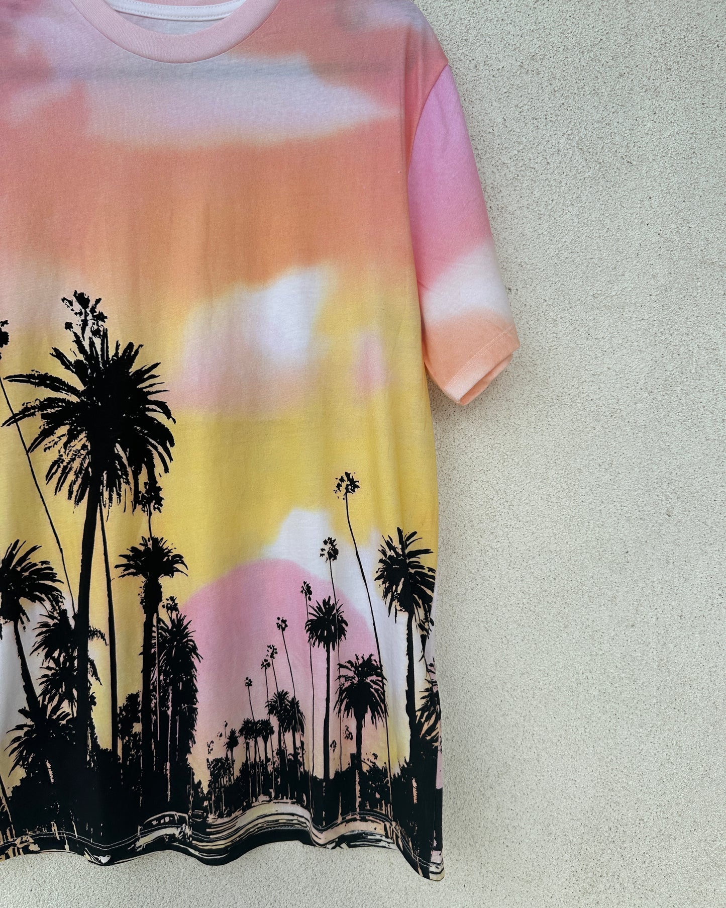 Pink and yellow sunset T-shirt