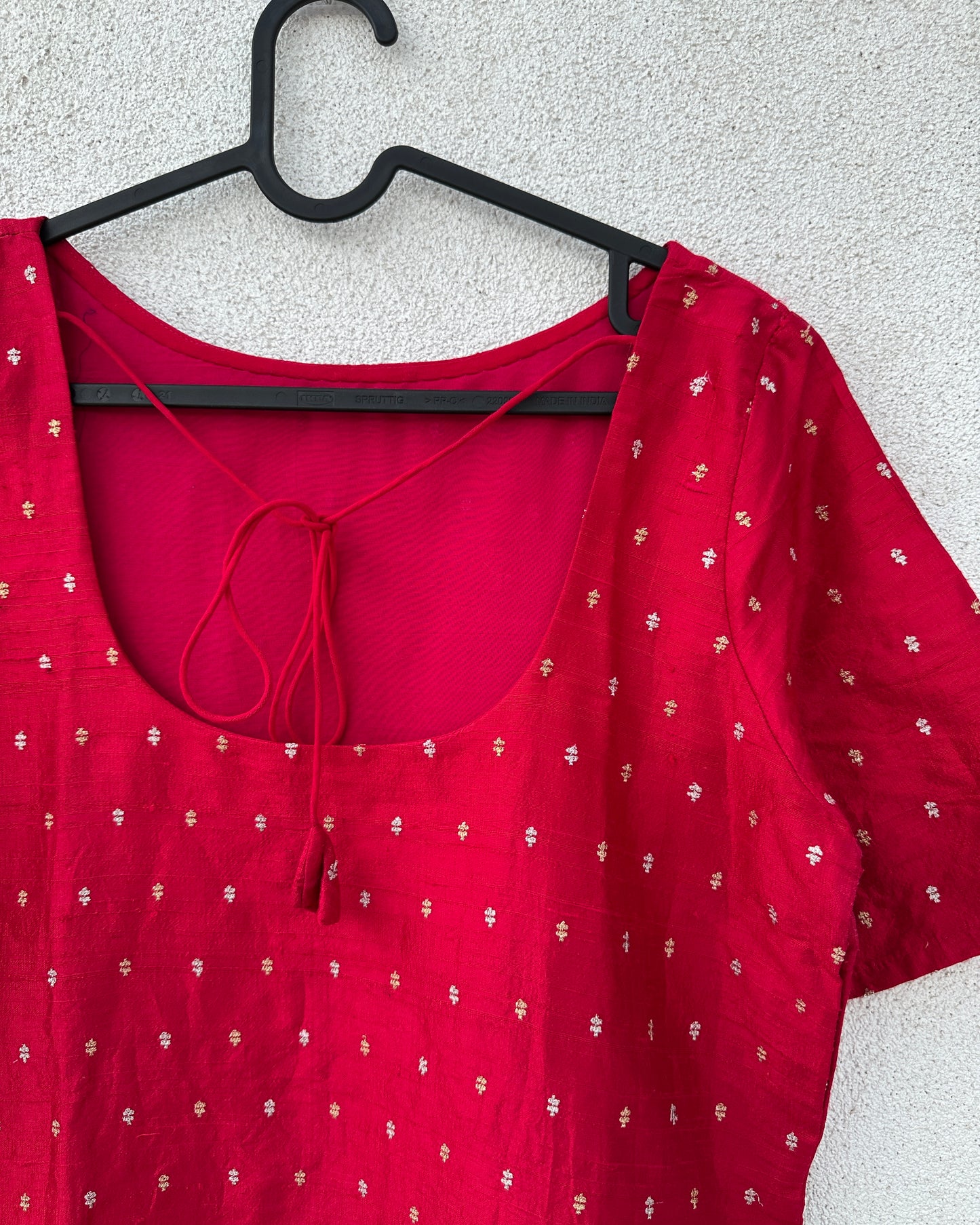 Pink cotton silk kurta
