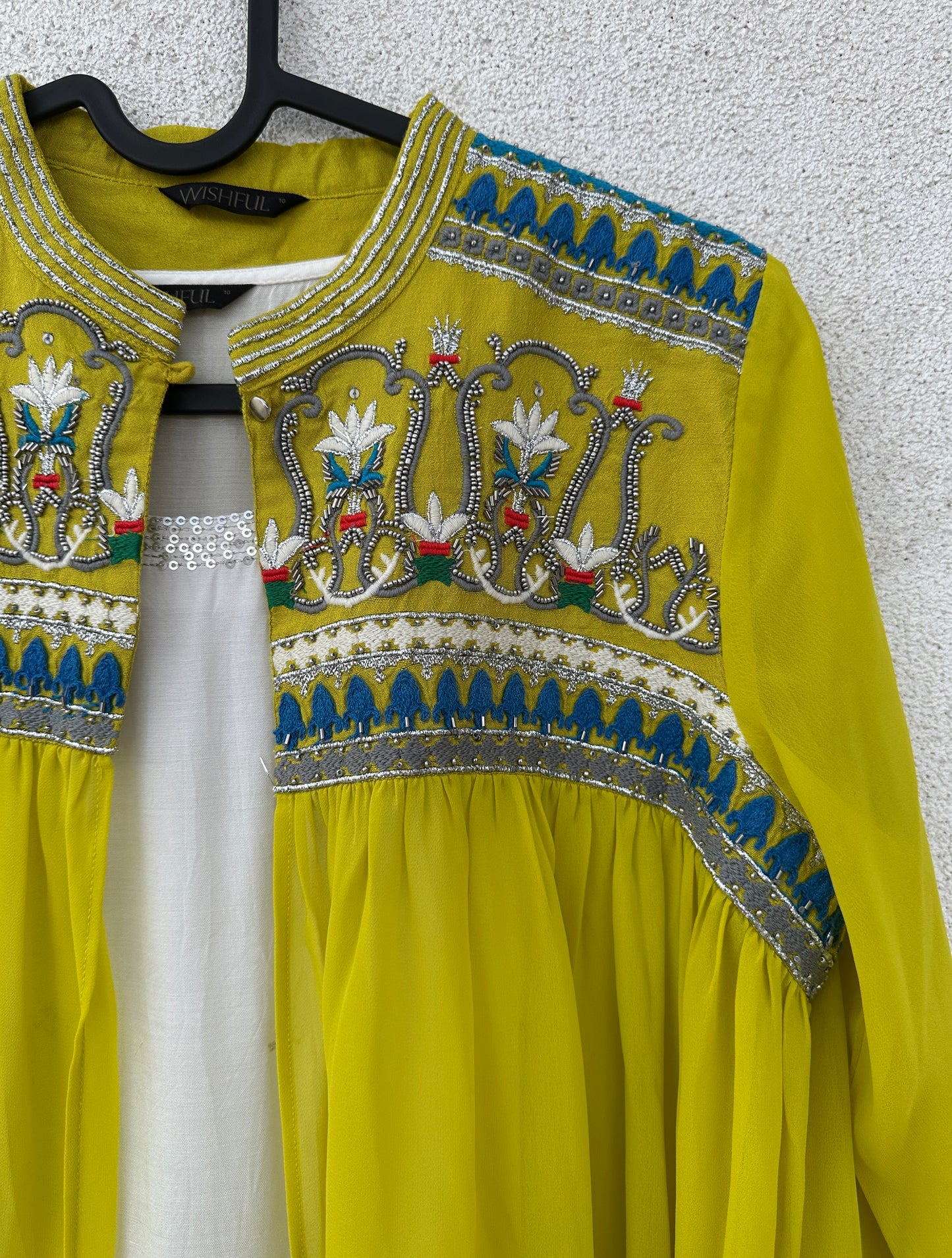 White and green kurta