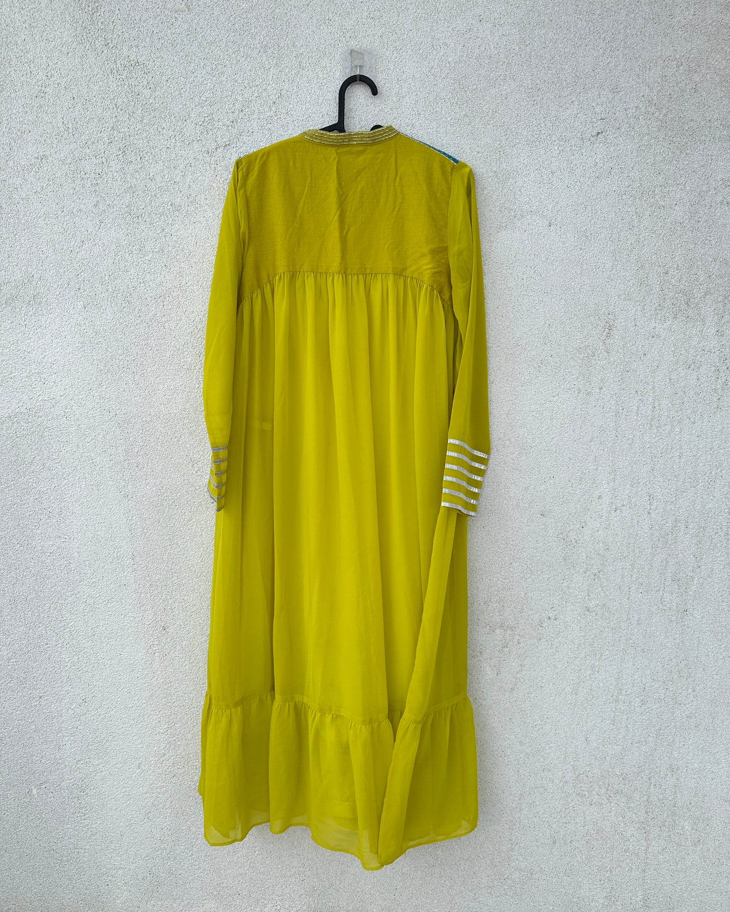White and green kurta