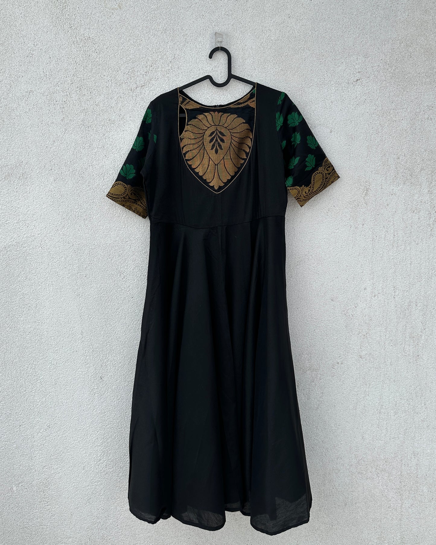 Black and gold kurta