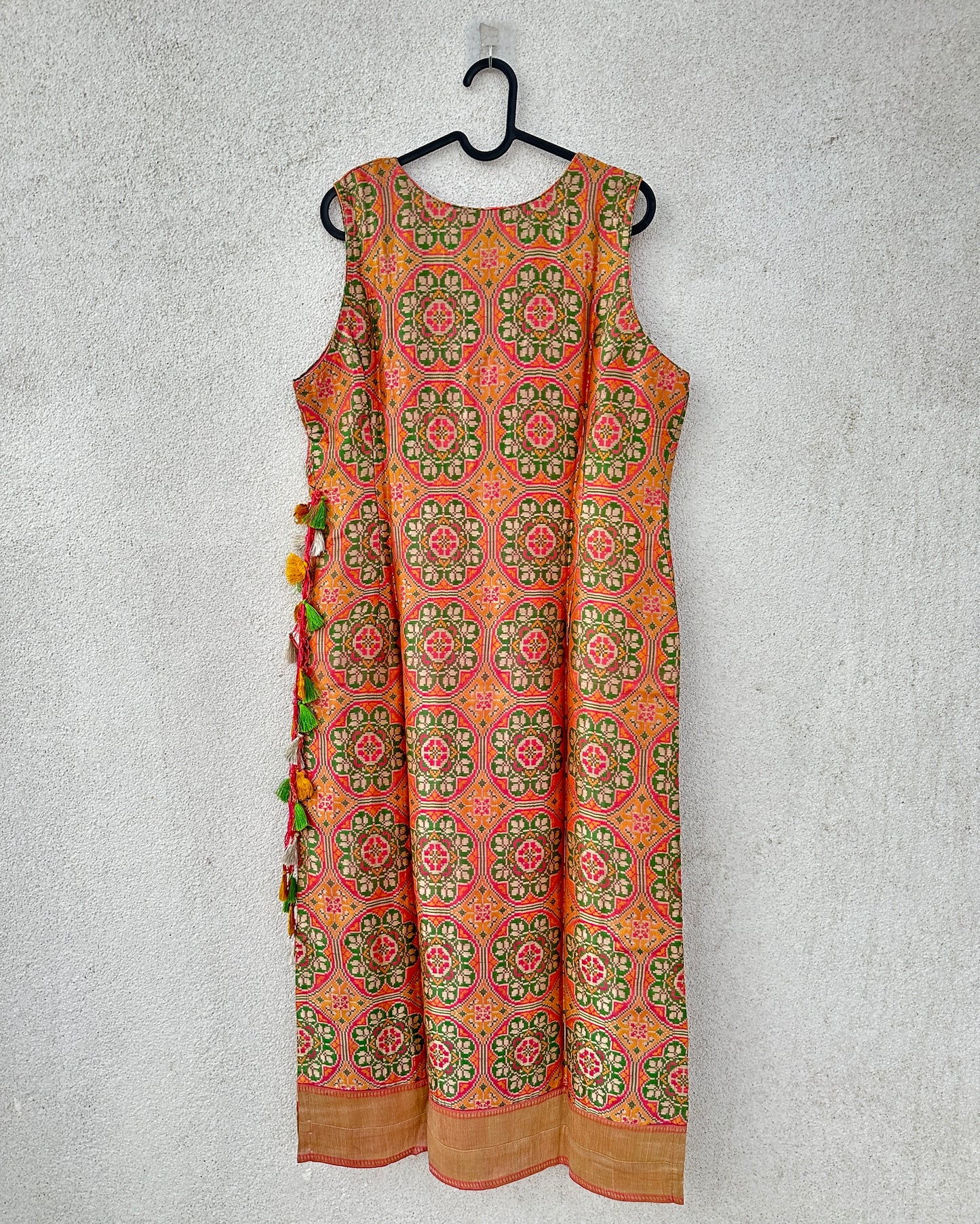 Pink silk kurta