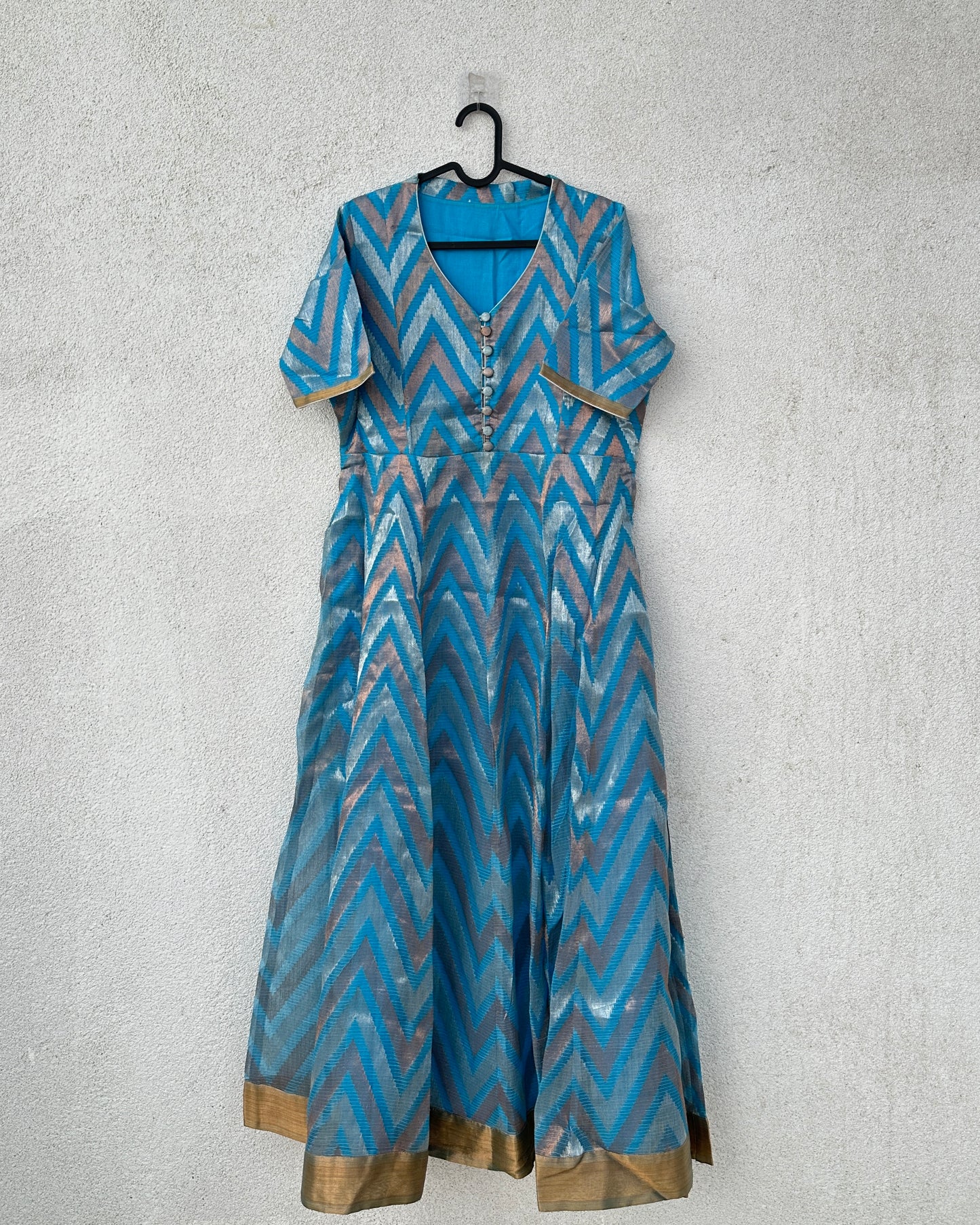 Blue silk kota salwar