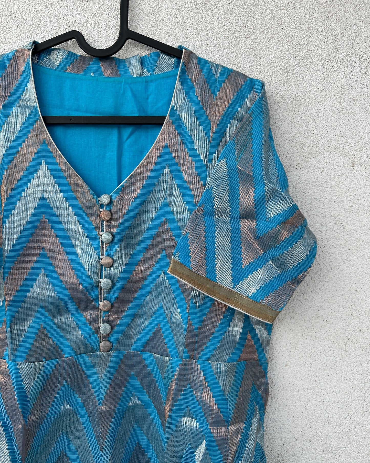 Blue silk kota salwar