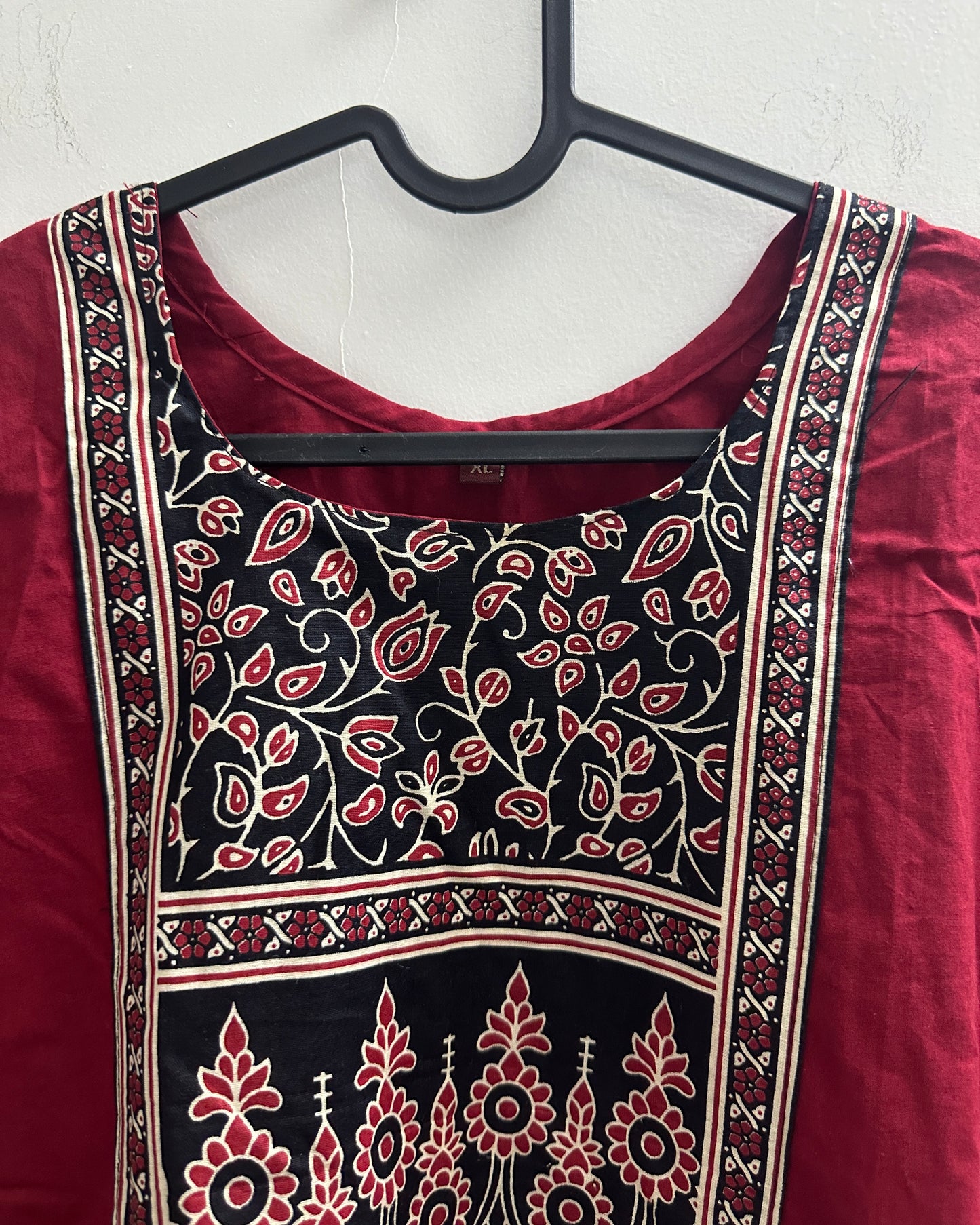 Red top with printed yolk