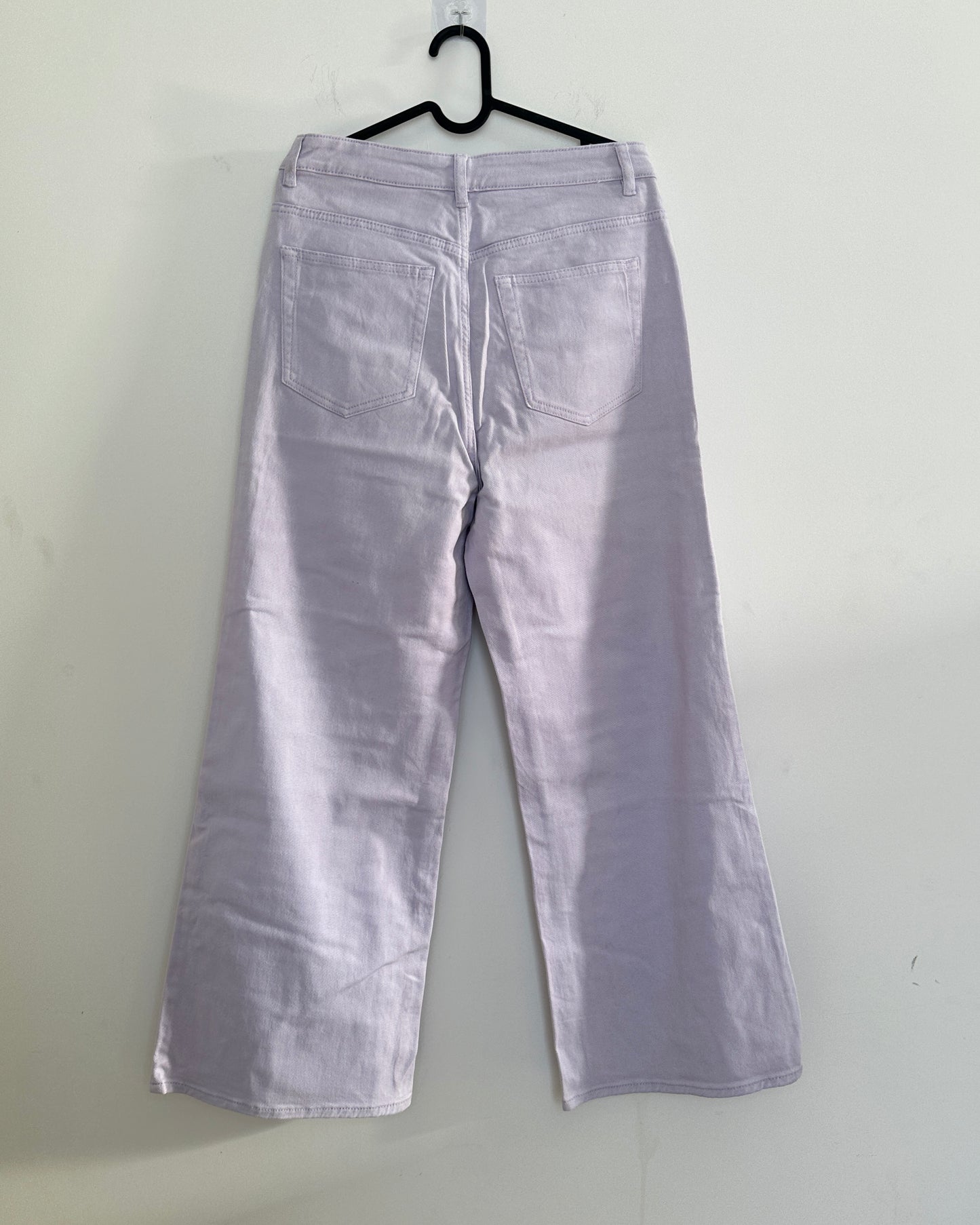 Lavender wide leg denim pants