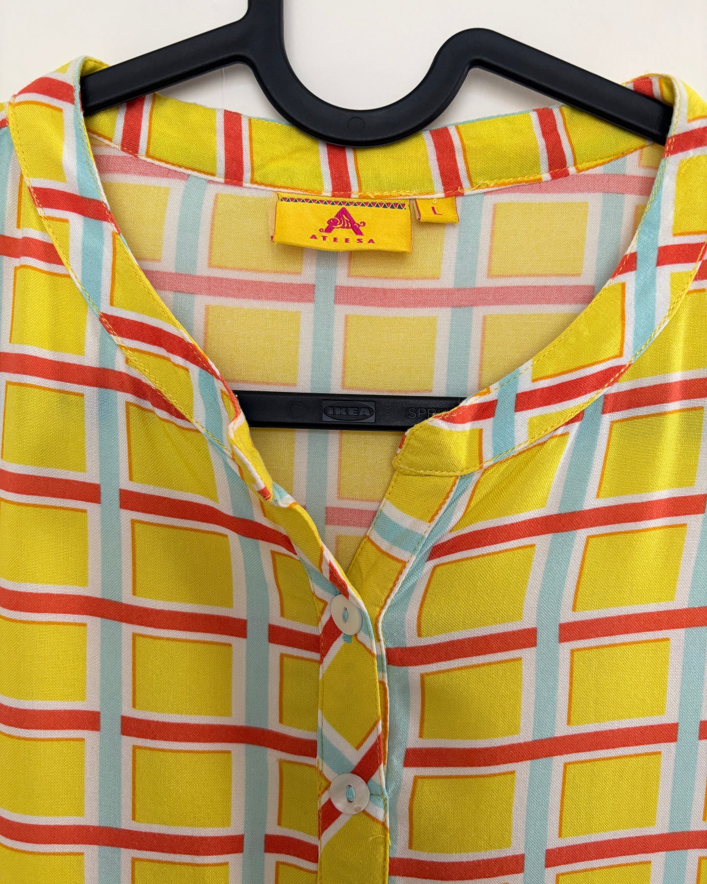 Yellow checks kurta