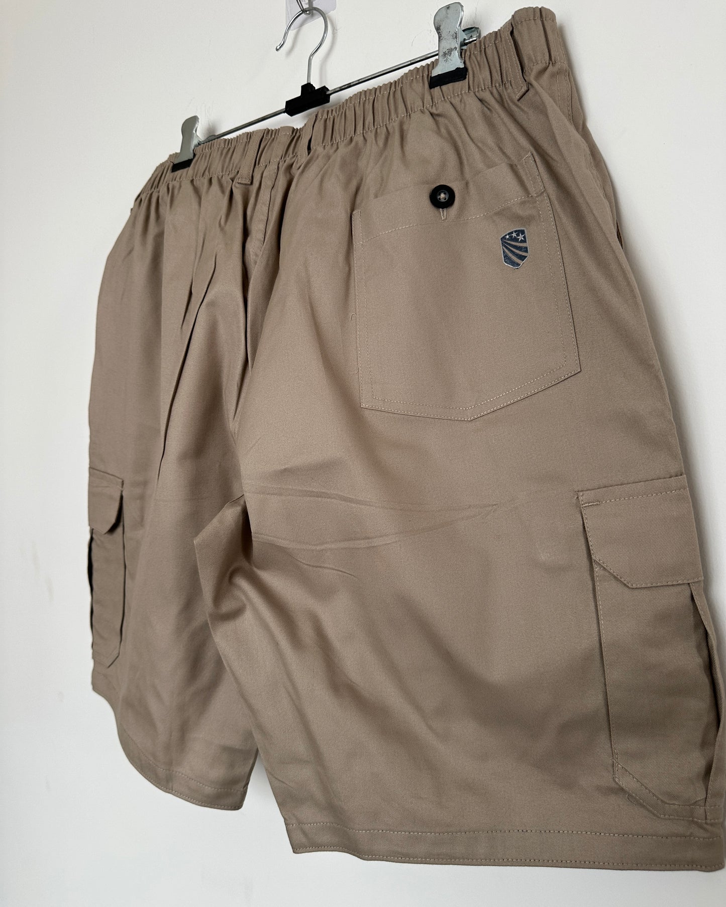 Beige cargo shorts