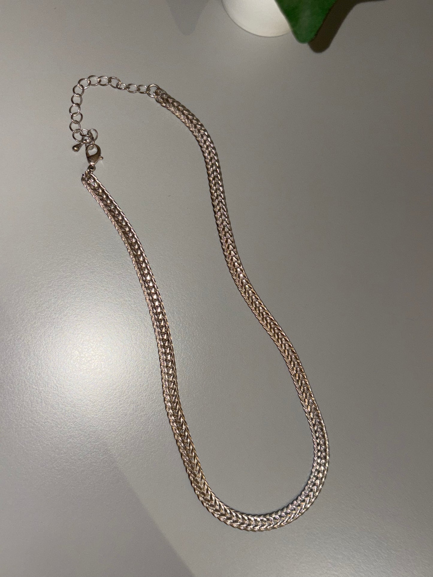 Silver braided chain
