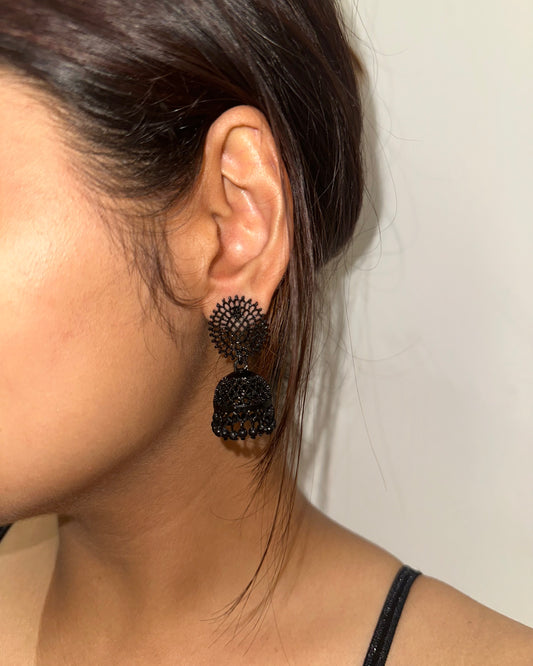 Black jhumkas