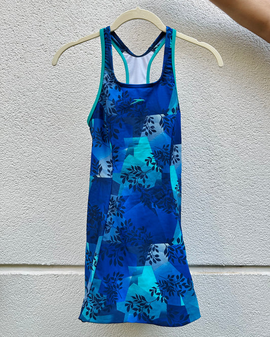 Blue and green swimsuit