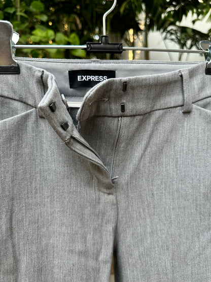 Grey skinny mid-rise formal pants
