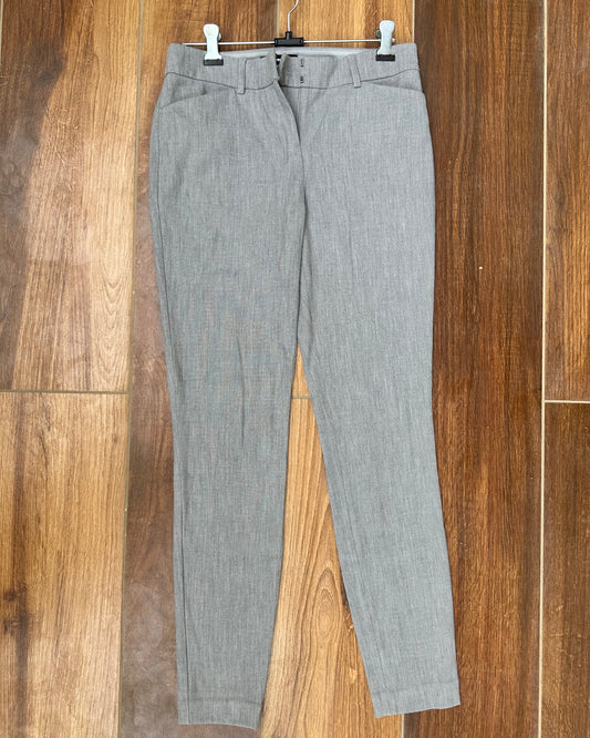 Grey skinny mid-rise formal pants