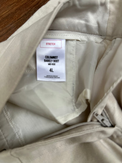 Beige mid-rise formal pants
