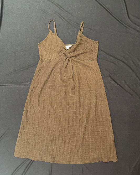 Brown midi dress