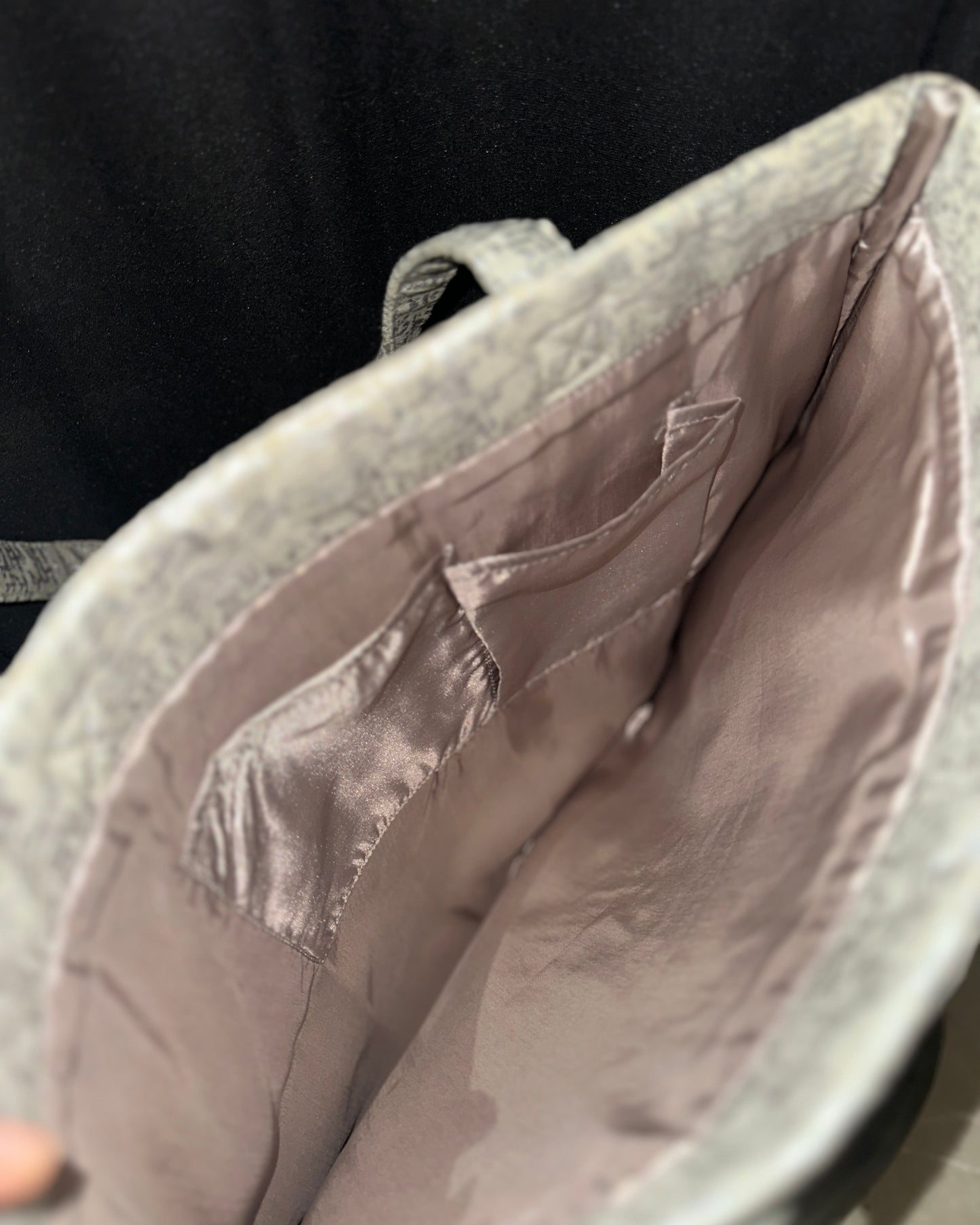 Silver shimmer tote bag