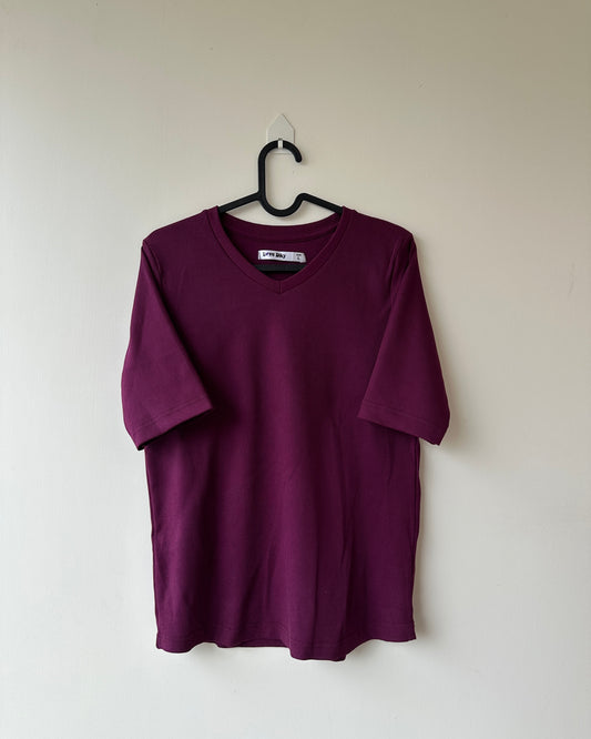 Purple ribbed top