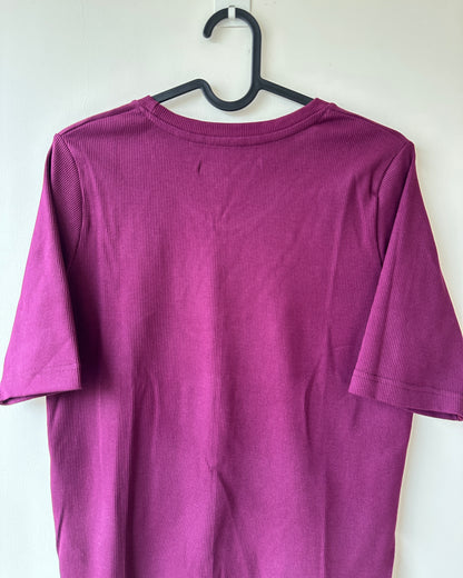 Purple ribbed top
