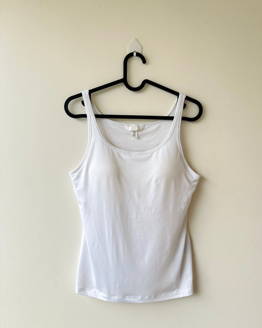 White padded tank top