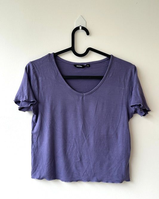 Purple crop top