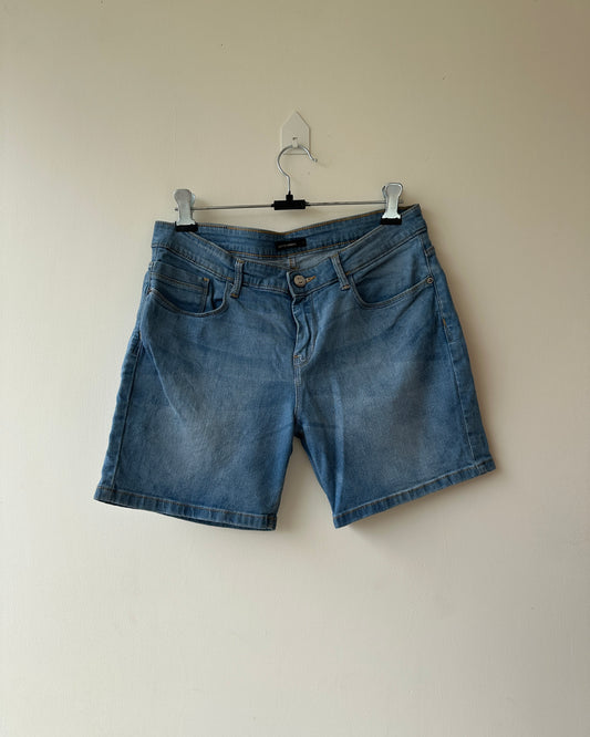 Blue denim shorts