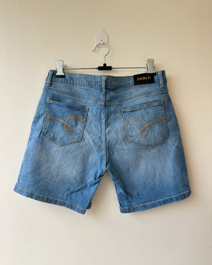 Blue denim shorts