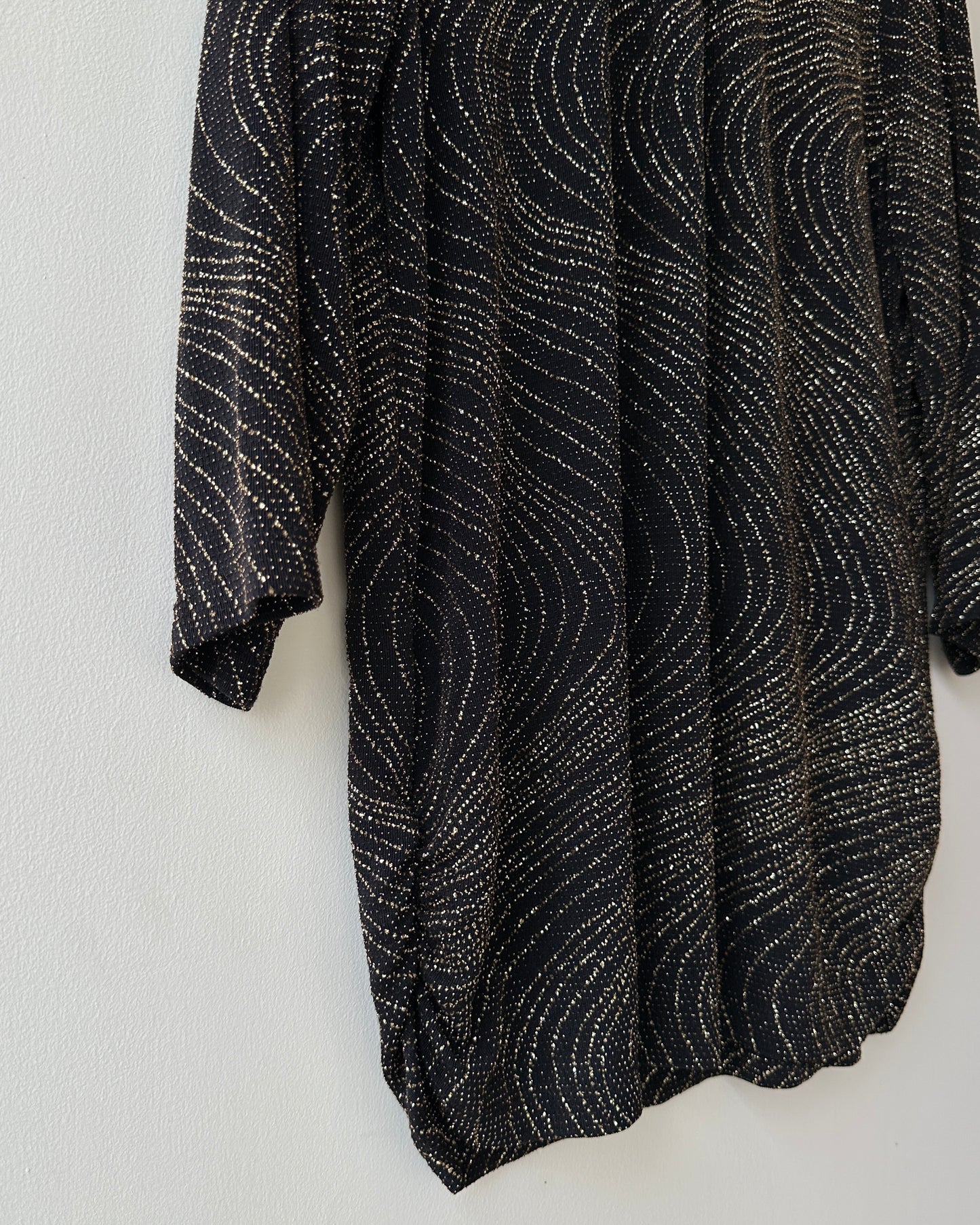 Black and gold shimmer top