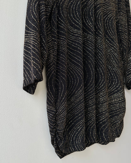 Black and gold shimmer top